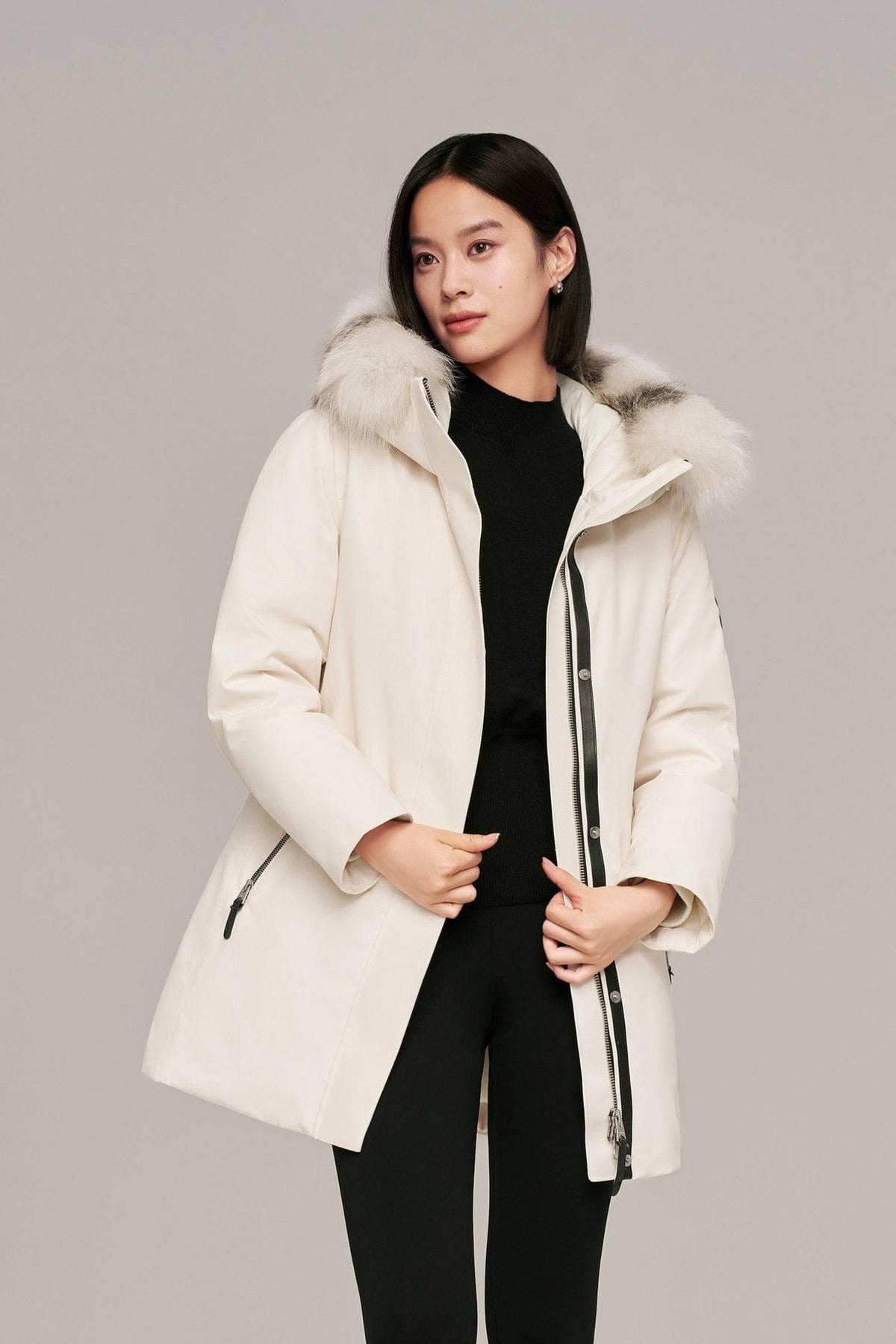 Premium Business Women’s Mid-length Goose Down Coat