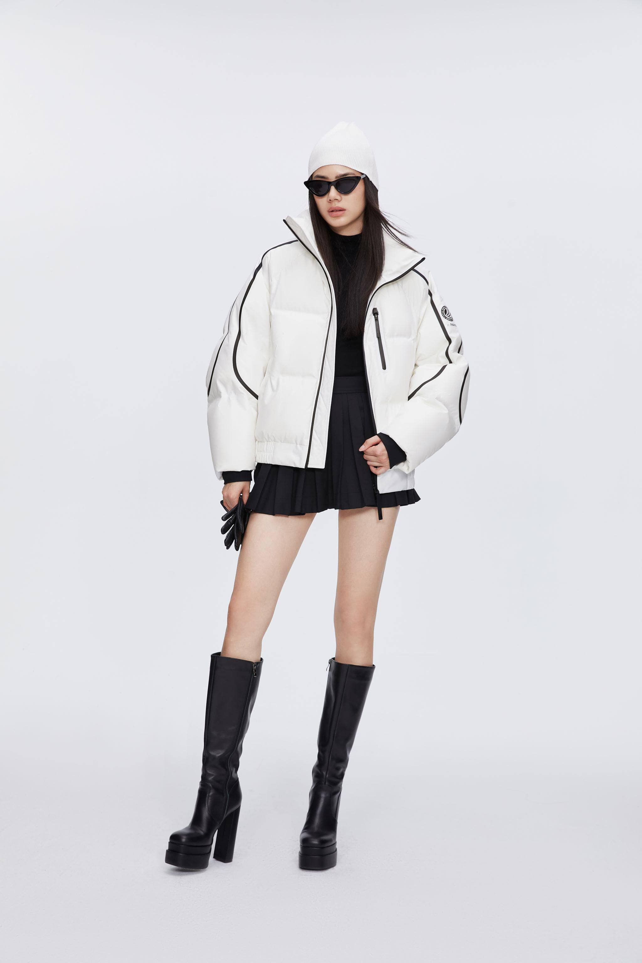 BOSIDENG 2024 Designer's Collection Oversized Cropped Down Jacket Jackets