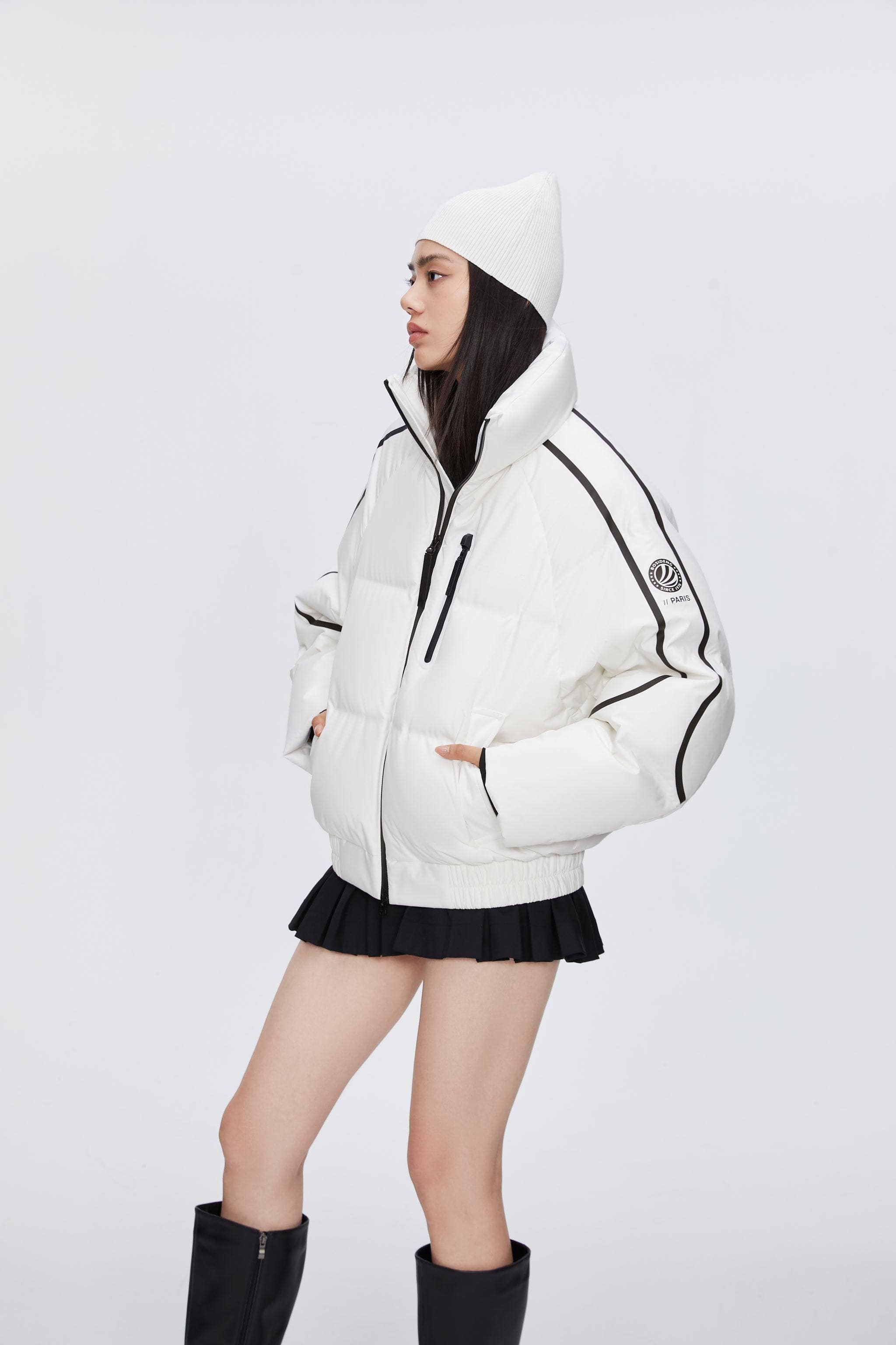 BOSIDENG 2024 Designer's Collection Oversized Cropped Down Jacket Jackets