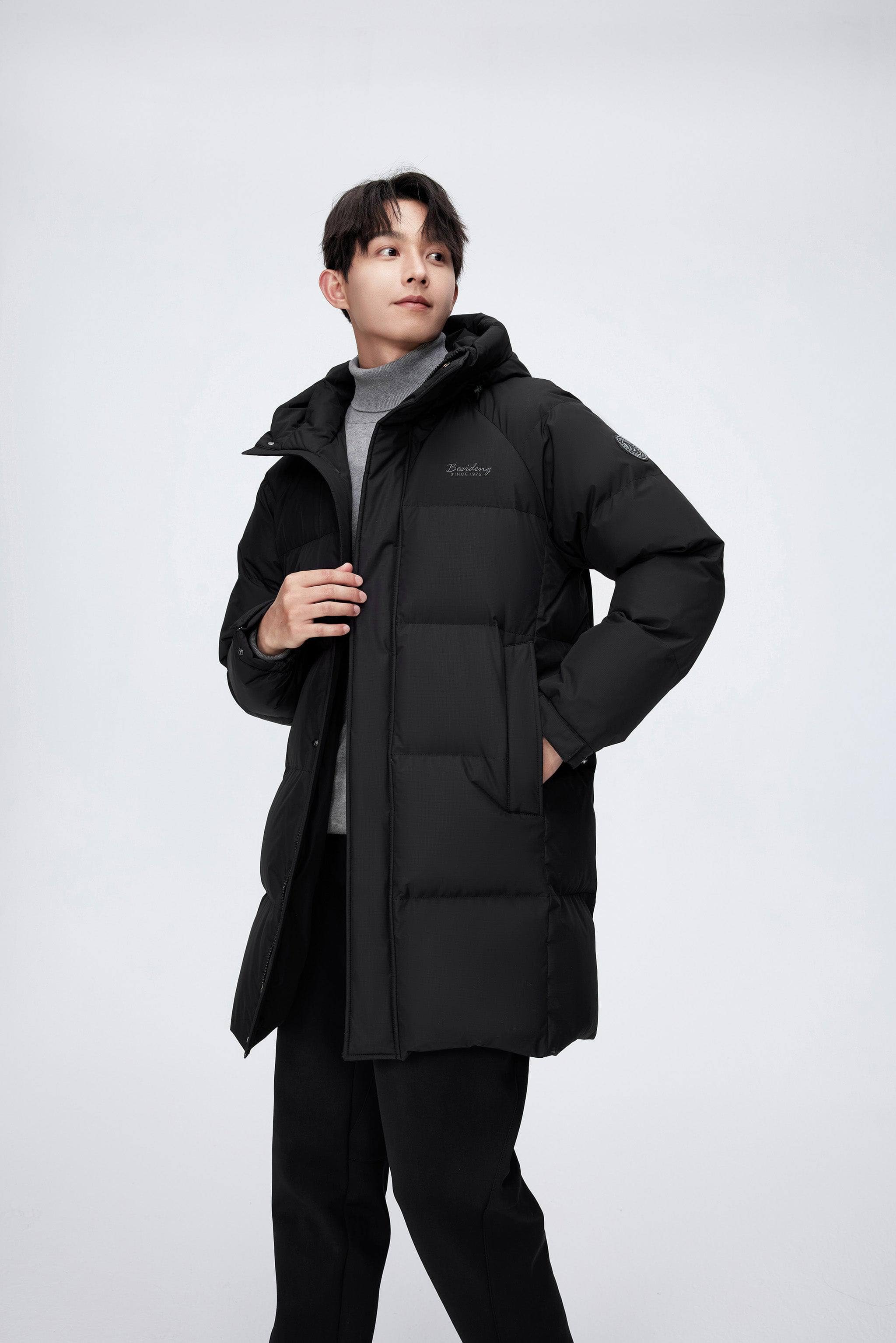 BOSIDENG 2024 Men’s full-length down coat with hood 5229 Jackets