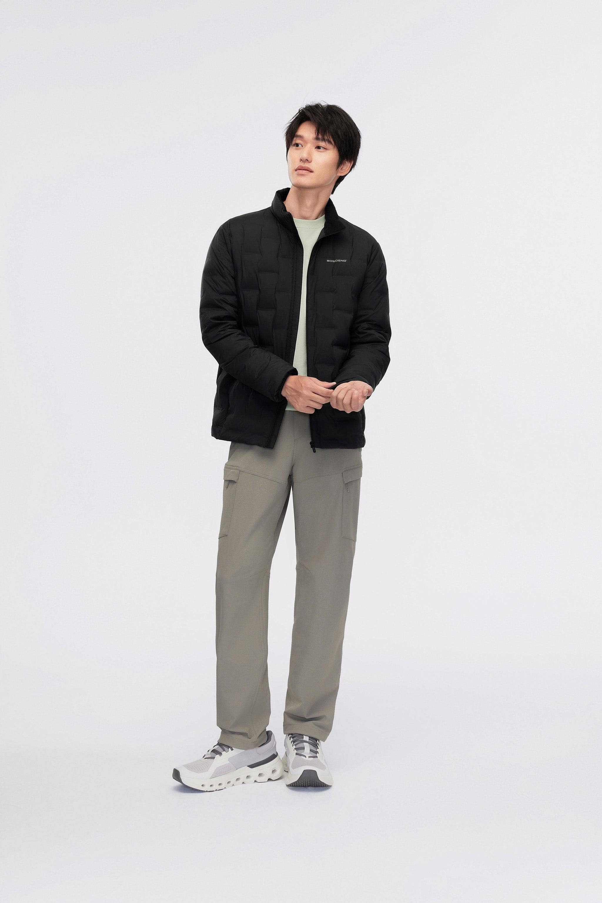 BOSIDENG 2024 Men's Goose Down Stand Collar Jacket 1033