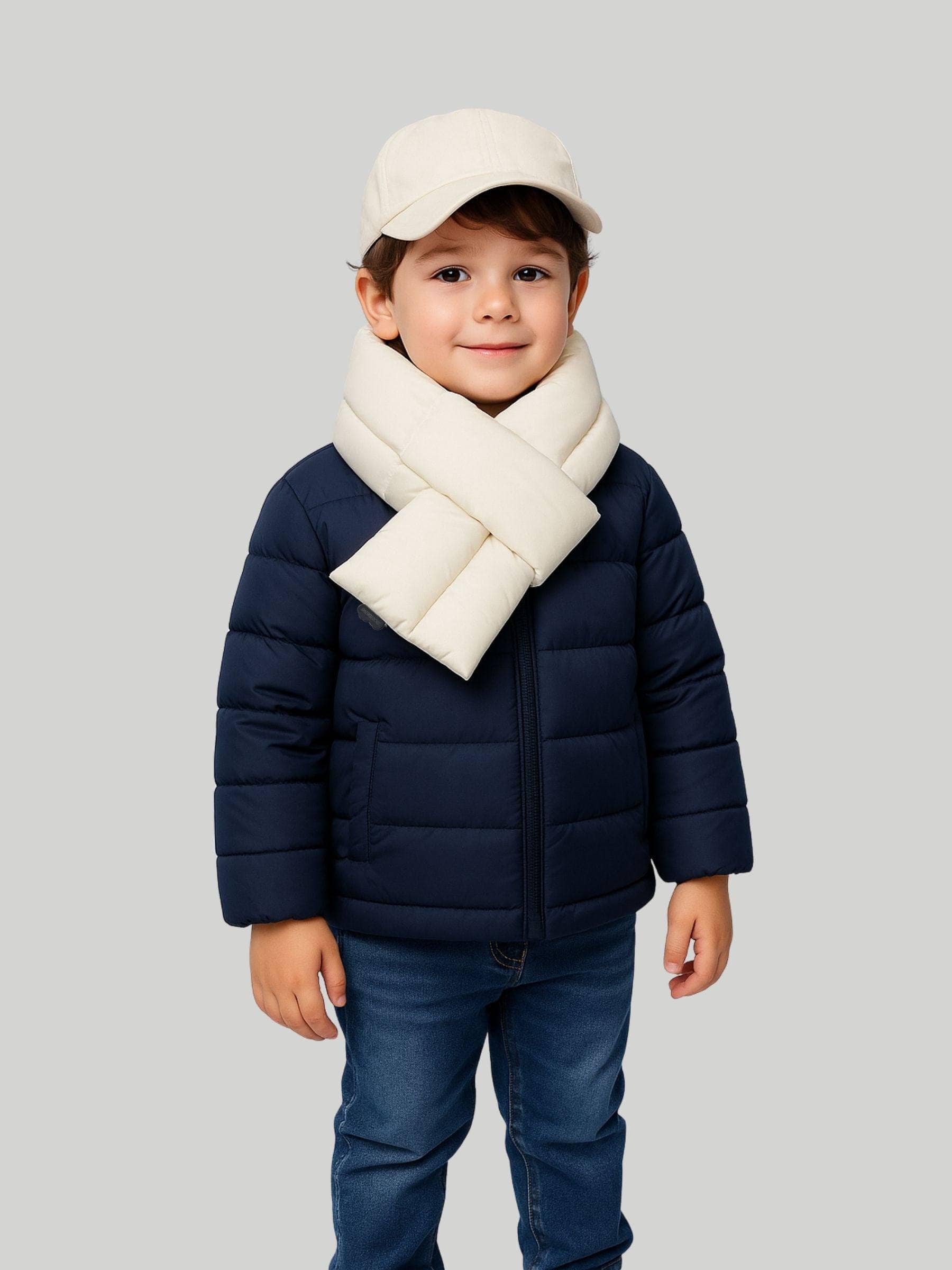 BOSIDENG 2024 Junior Multi-Layer System Down Scarf 0020 Oat / One Size