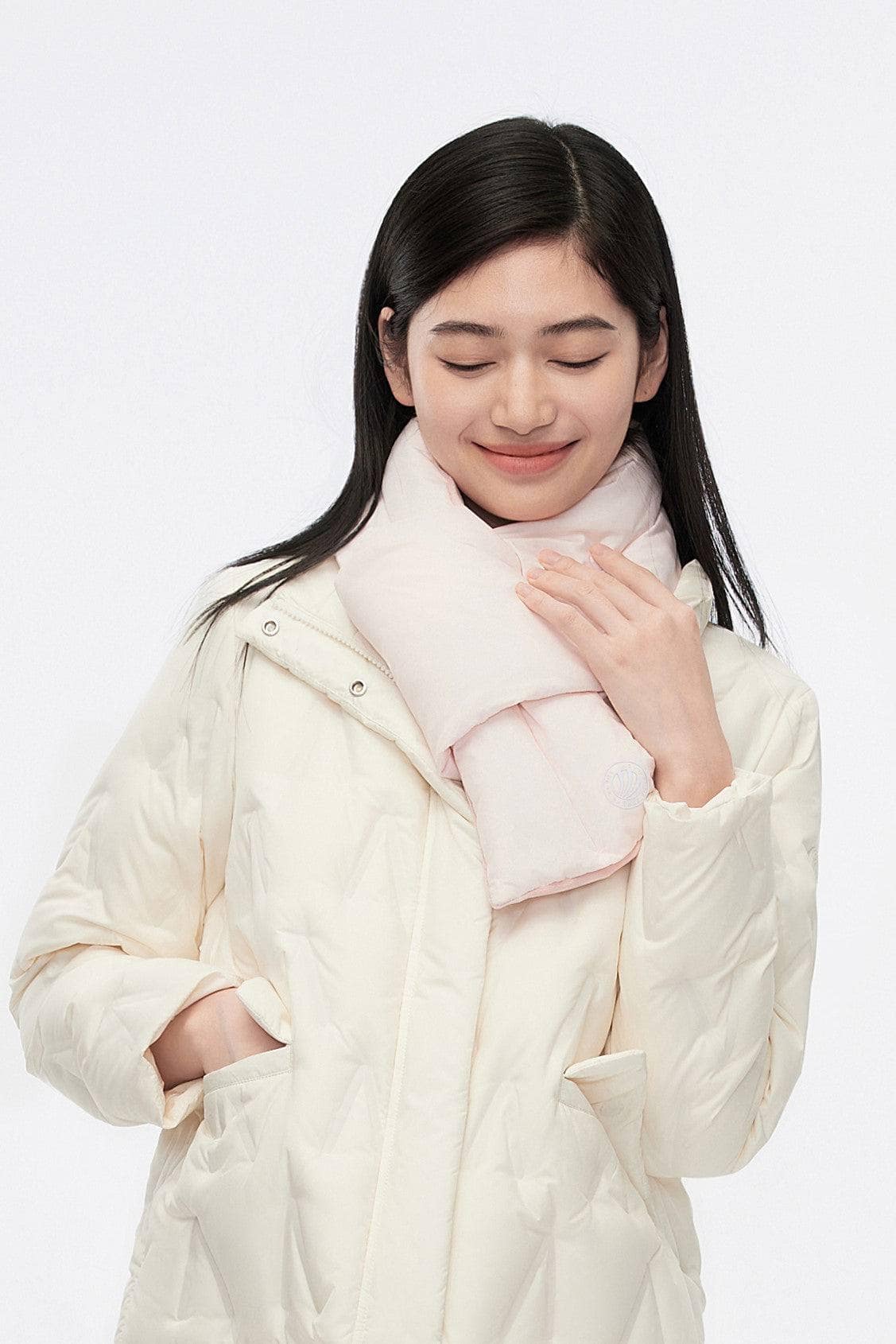 BOSIDENG 2024 Down scarf scarves Pale pink / One Size