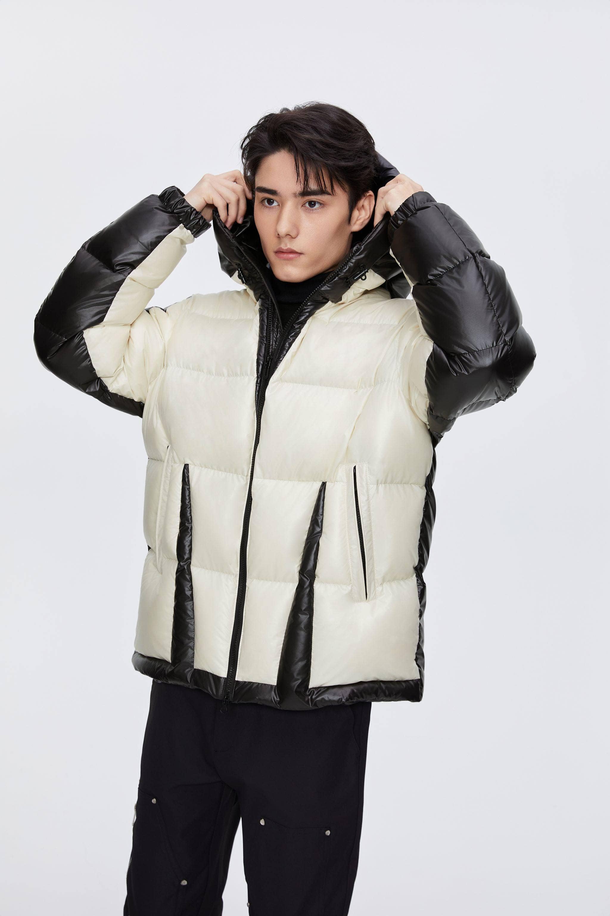BOSIDENG 2024 BSD X MSGM Colour Block Puffer puffer Panda / XS