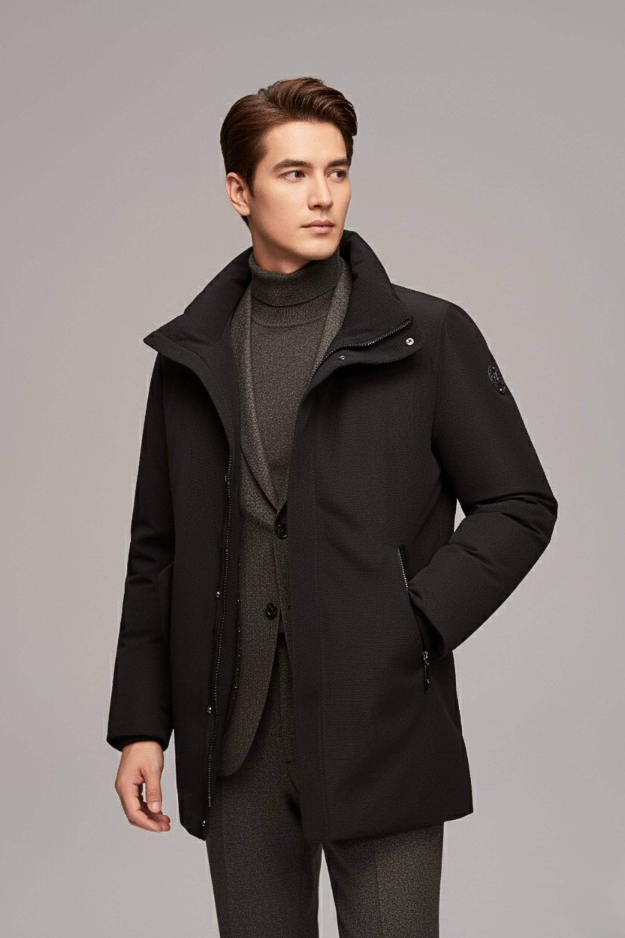 BOSIDENG 2024 Premium Business Men's Goose Down Mac With Hood 4781 Jackets