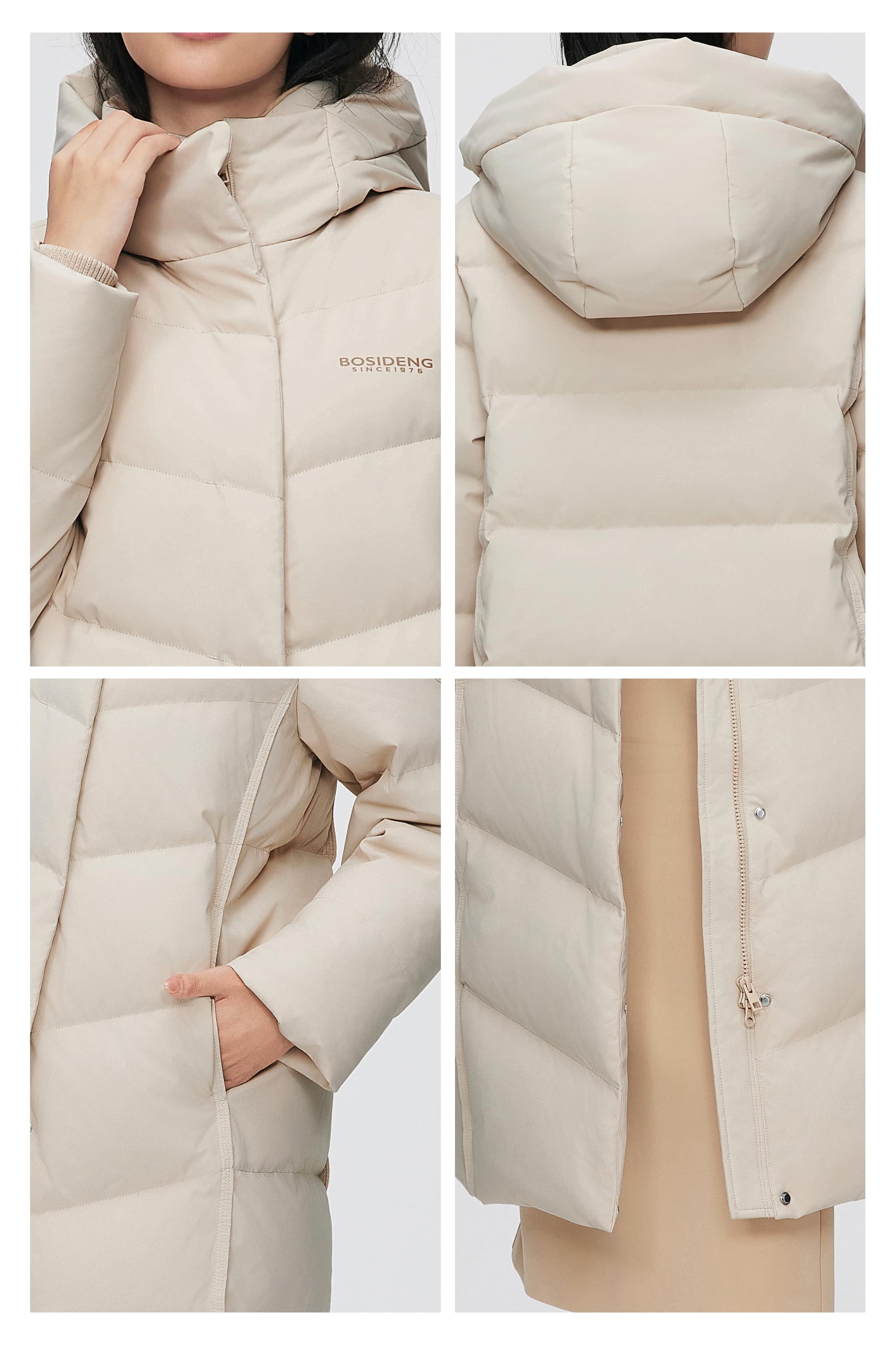 BOSIDENG 2024 Women's full length down coat 5176 Jackets