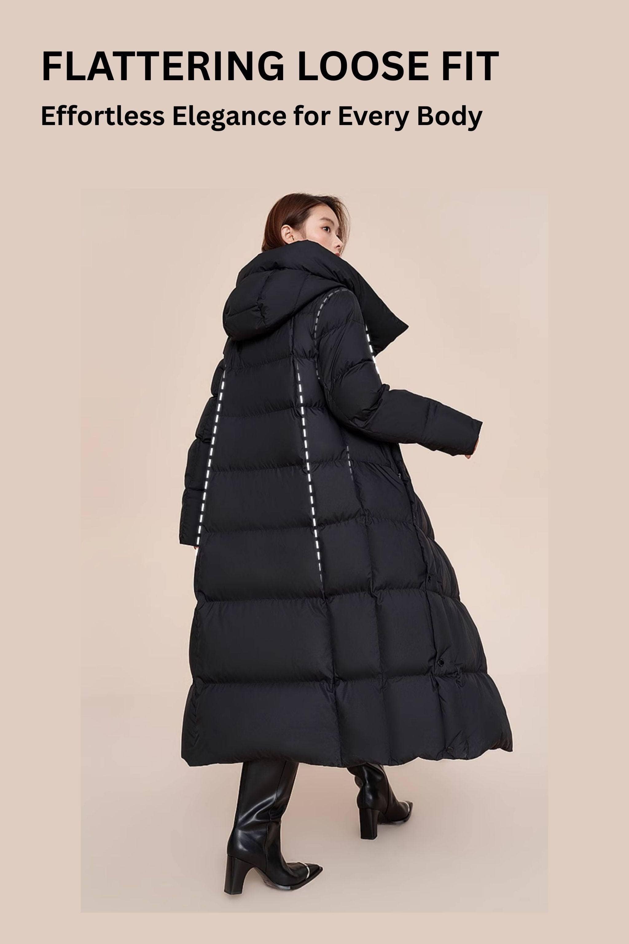 BOSIDENG 2024 Women's Long Length Down Coat 5184 Jackets