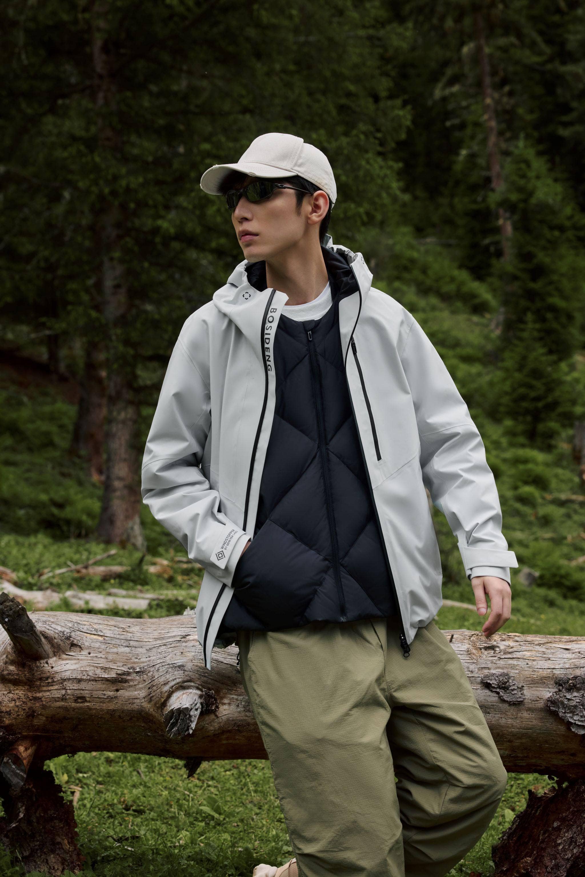 BOSIDENG 2024 Men's All Weather 3-in-1 Goose Down Jacket 2461 XXXL / Grey