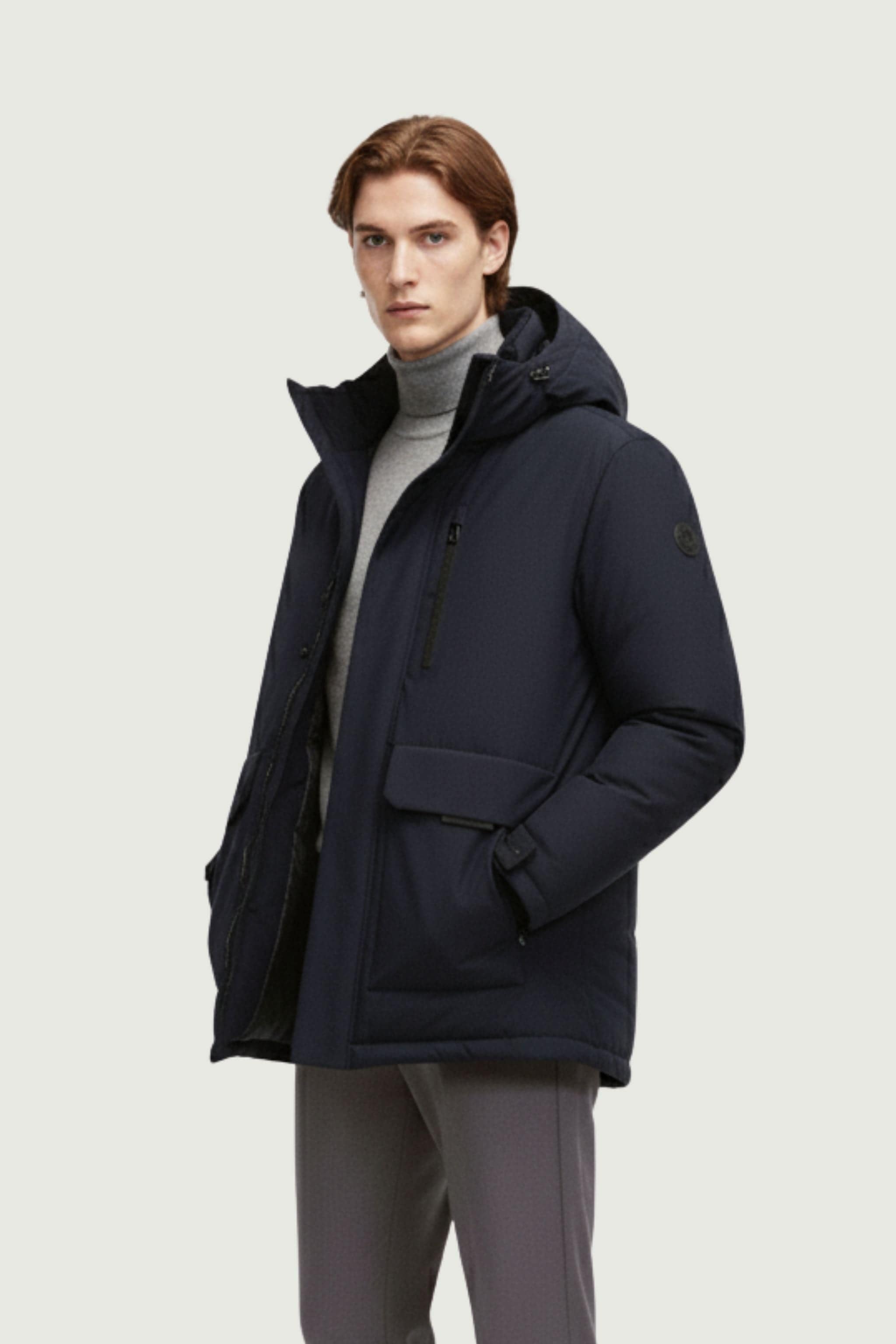 BOSIDENG 2025 Urban Extreme Men's Short Goose Down Jacket 211 Jacket Azure Blue / XS