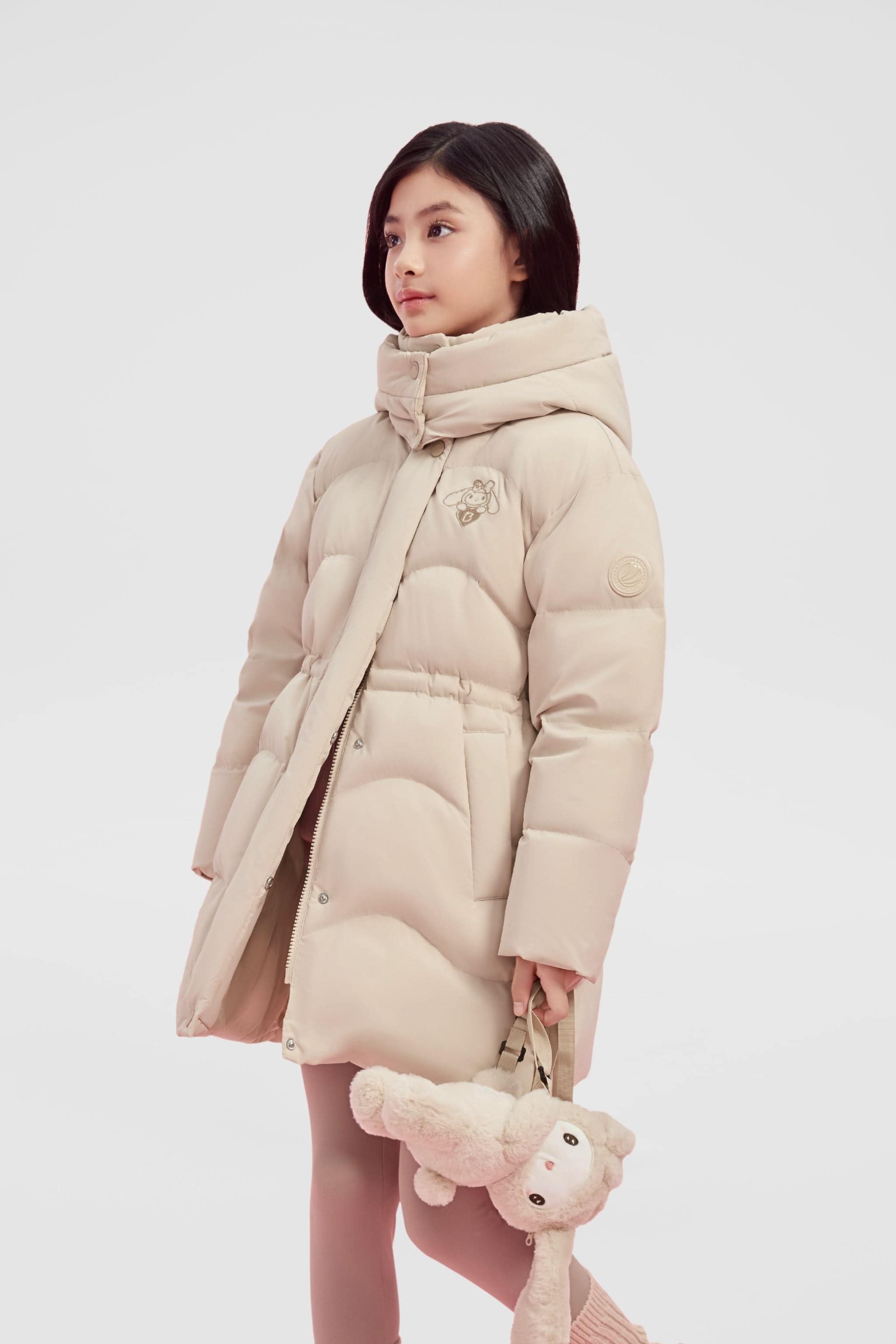 BOSIDENG 2025 Girl's Mid-Length Down Jacket 318 Jacket