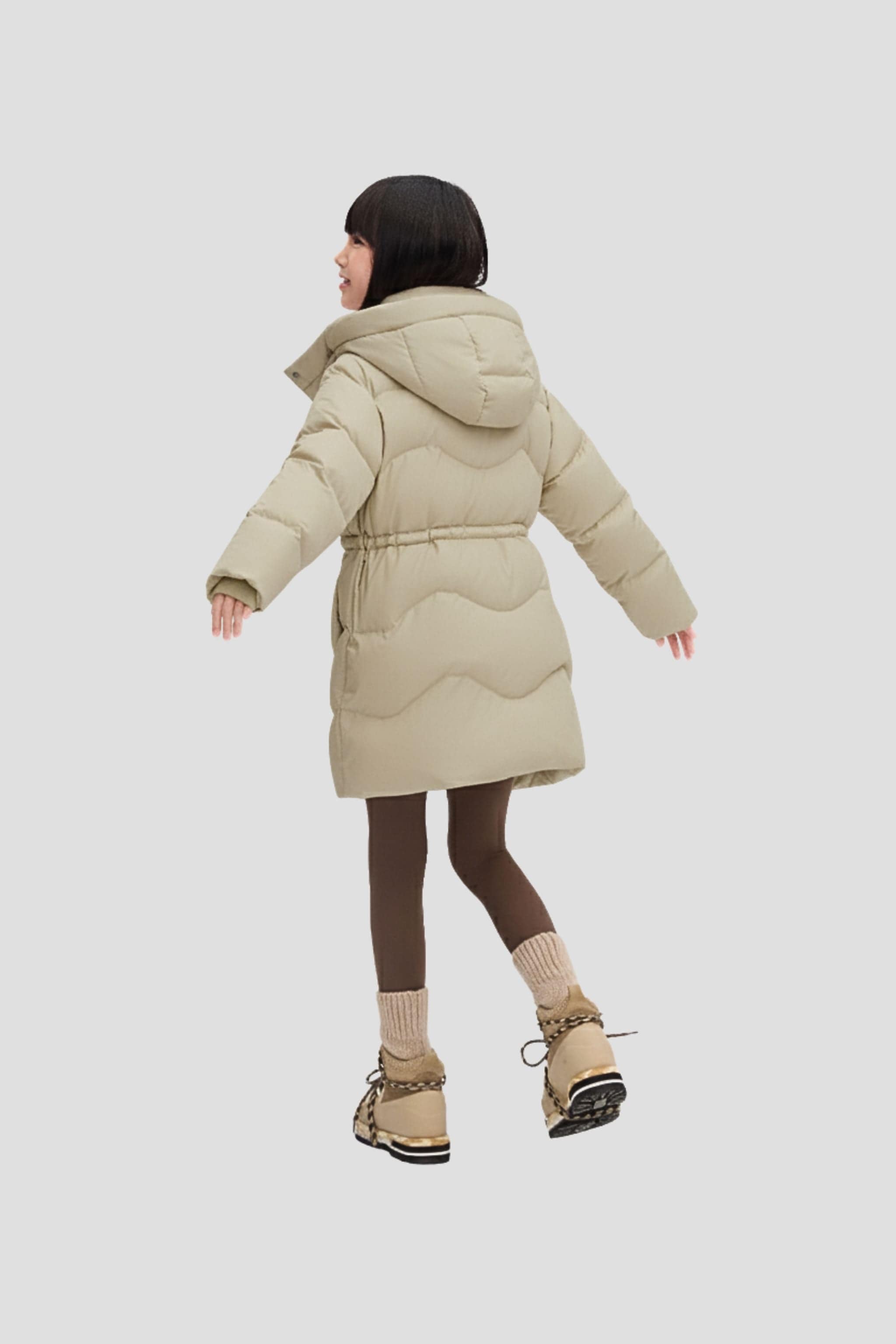 BOSIDENG 2025 Girl's Mid-Length Down Jacket 318 Jacket