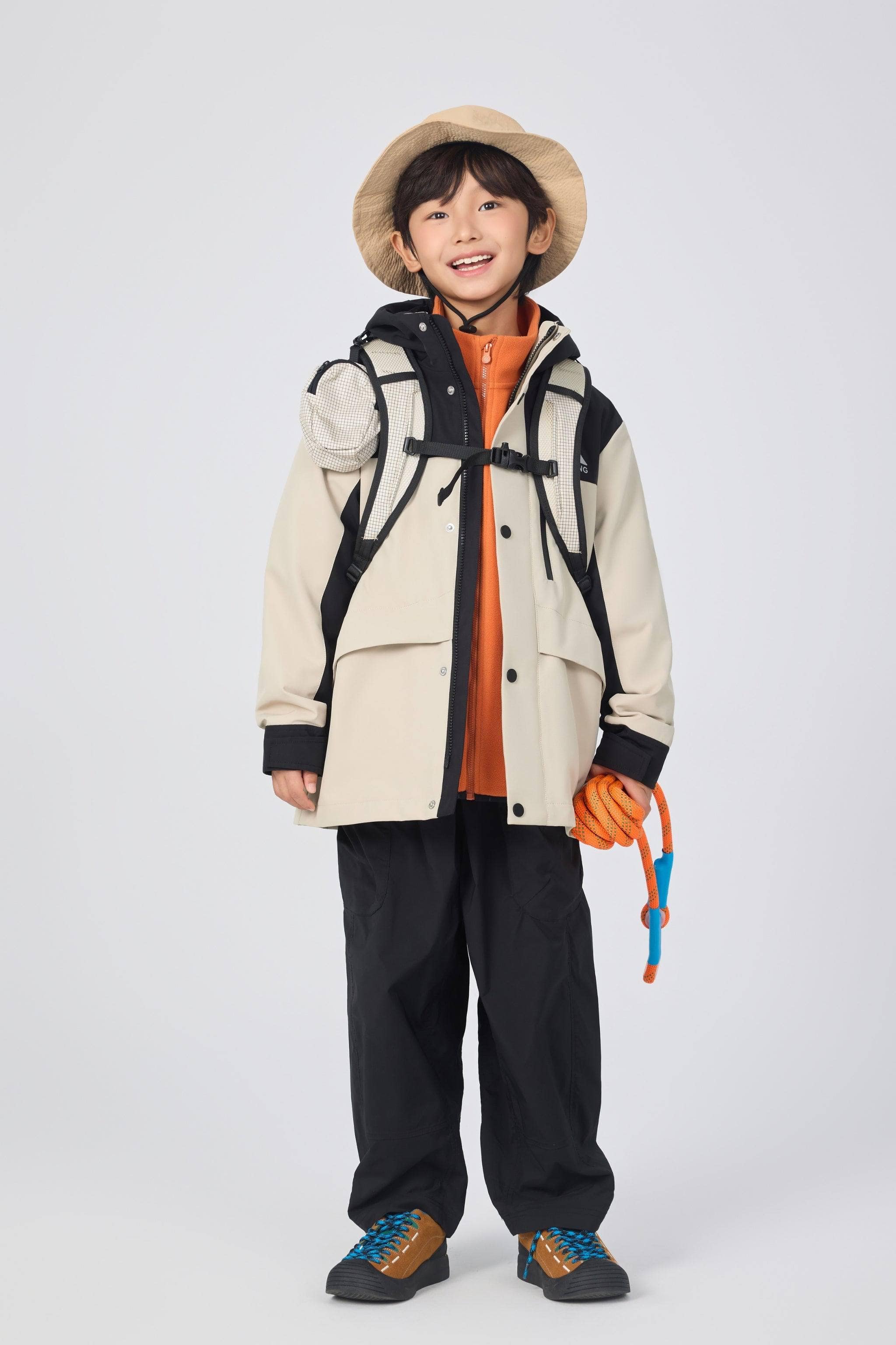 BOSIDENG 2025 Kid's Three In One All Weather Down Jacket With Hood 1340 Jacket