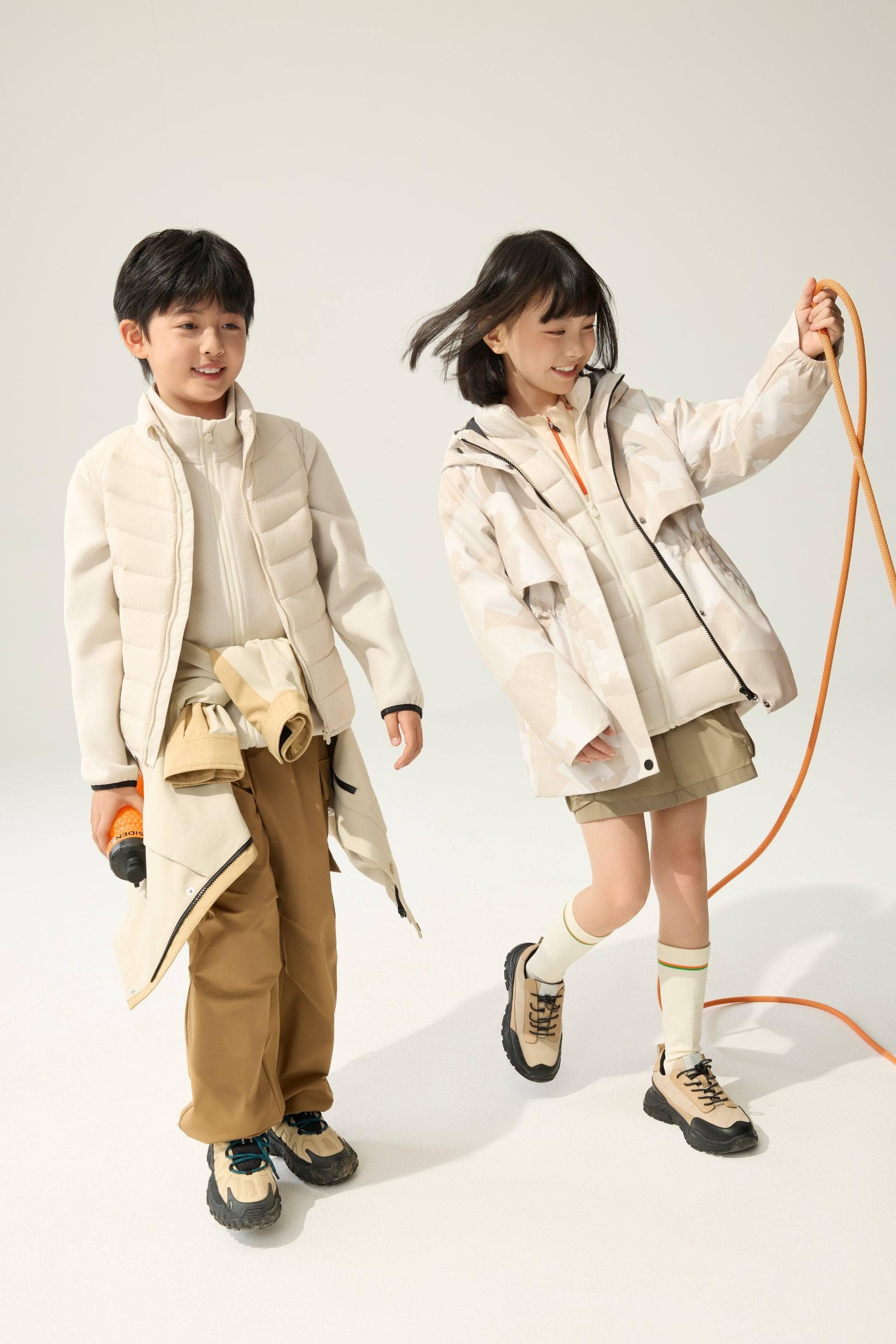 BOSIDENG 2025 Kid's Three In One All Weather Down Jacket With Hood 1340 Jacket
