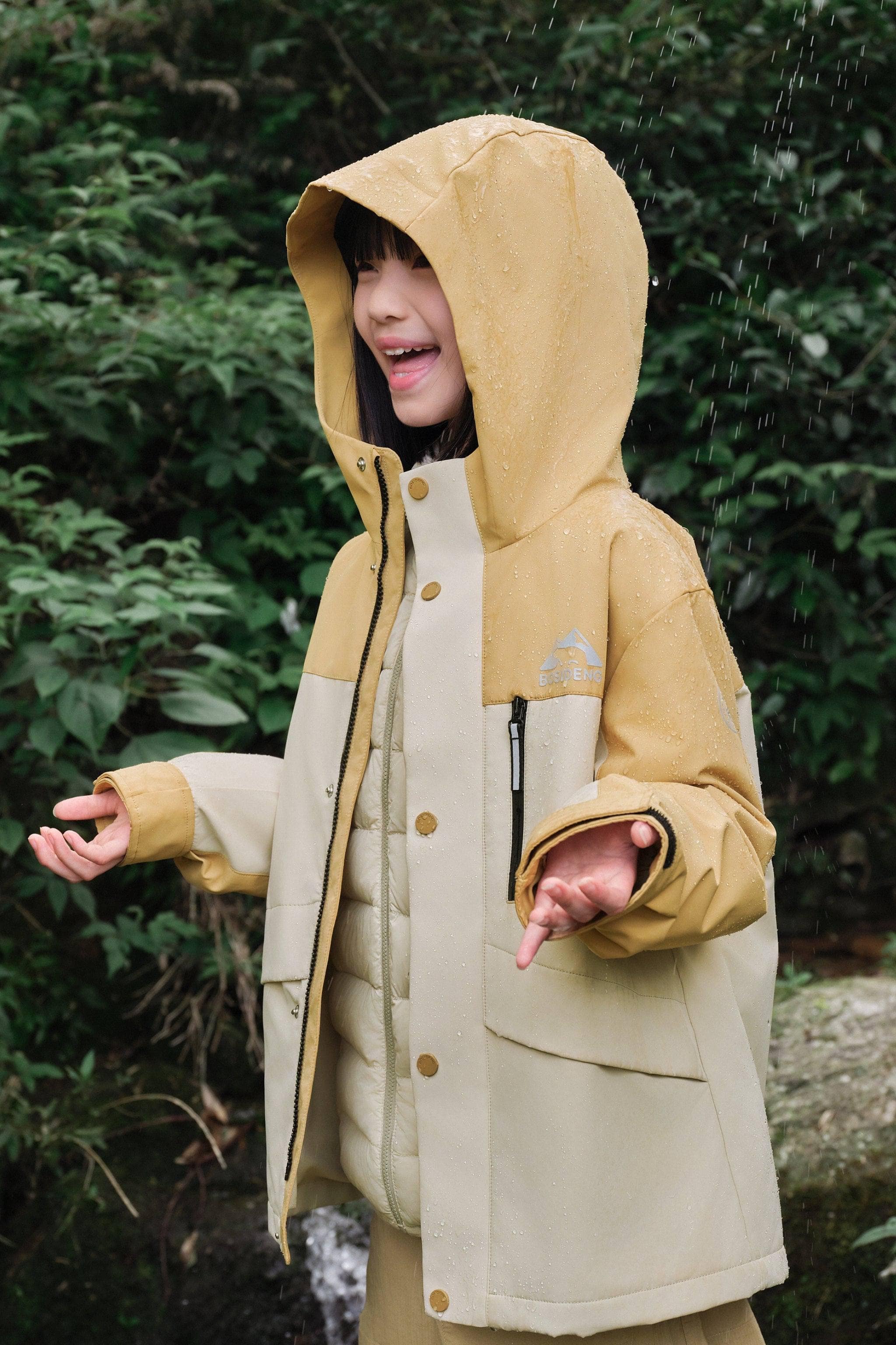 BOSIDENG 2025 Kid's Three In One All Weather Down Jacket With Hood 1340 Jacket