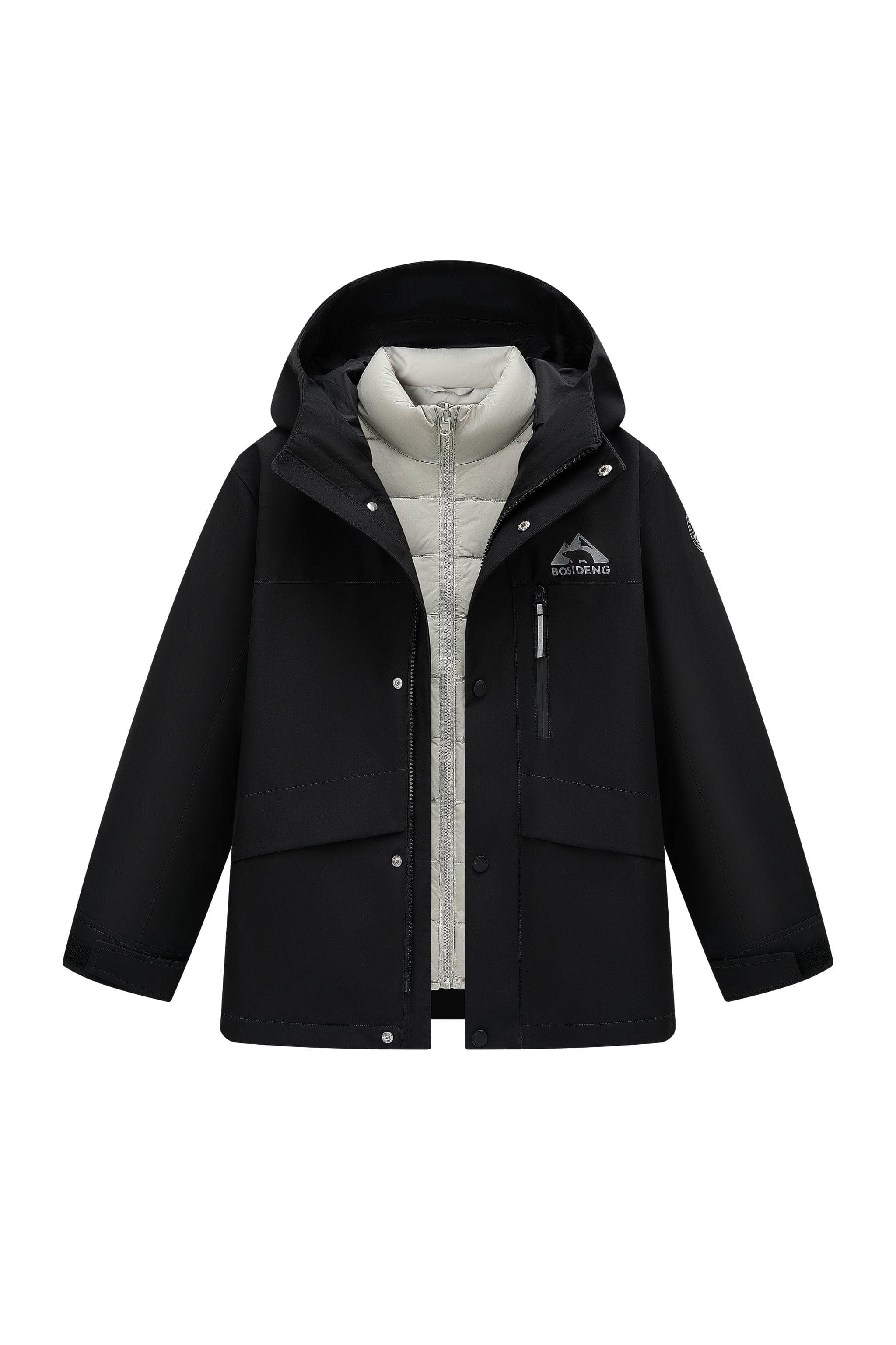 BOSIDENG 2025 Kid's Three In One All Weather Down Jacket With Hood 1340 Jacket
