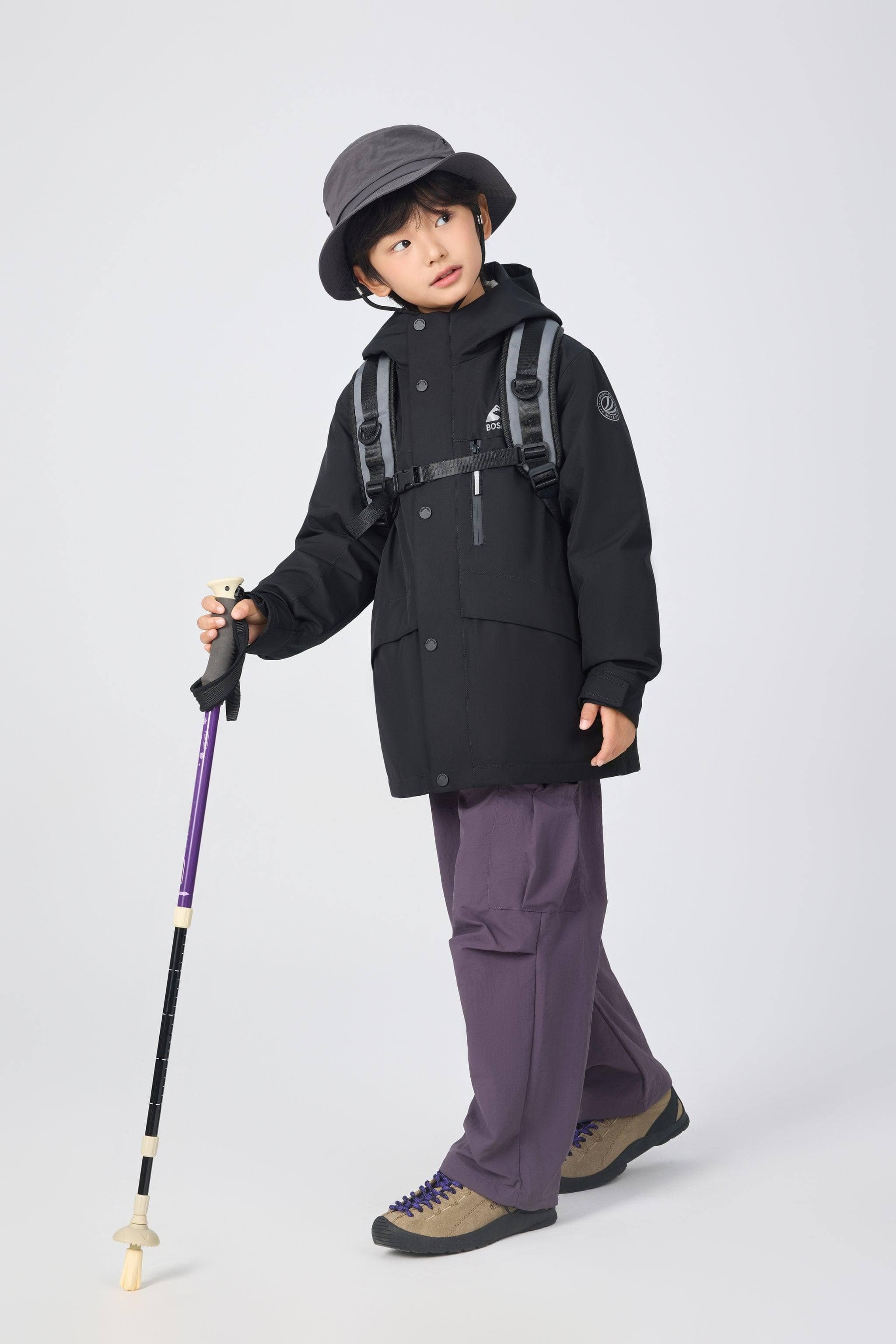 BOSIDENG 2025 Kid's Three In One All Weather Down Jacket With Hood 1340 Jacket