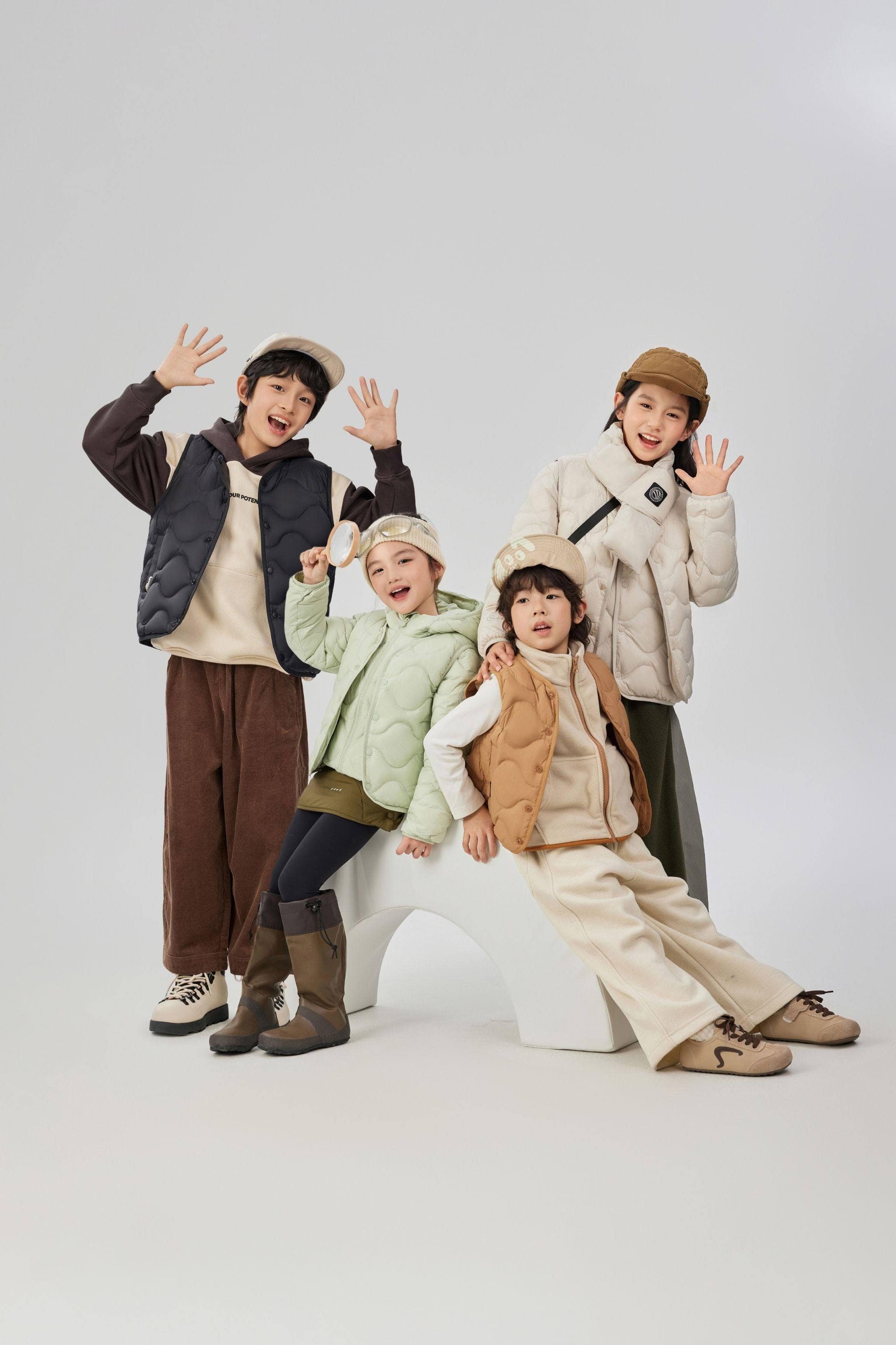 BOSIDENG 2025 Kid's Versatile Layering Down Gilet gilet