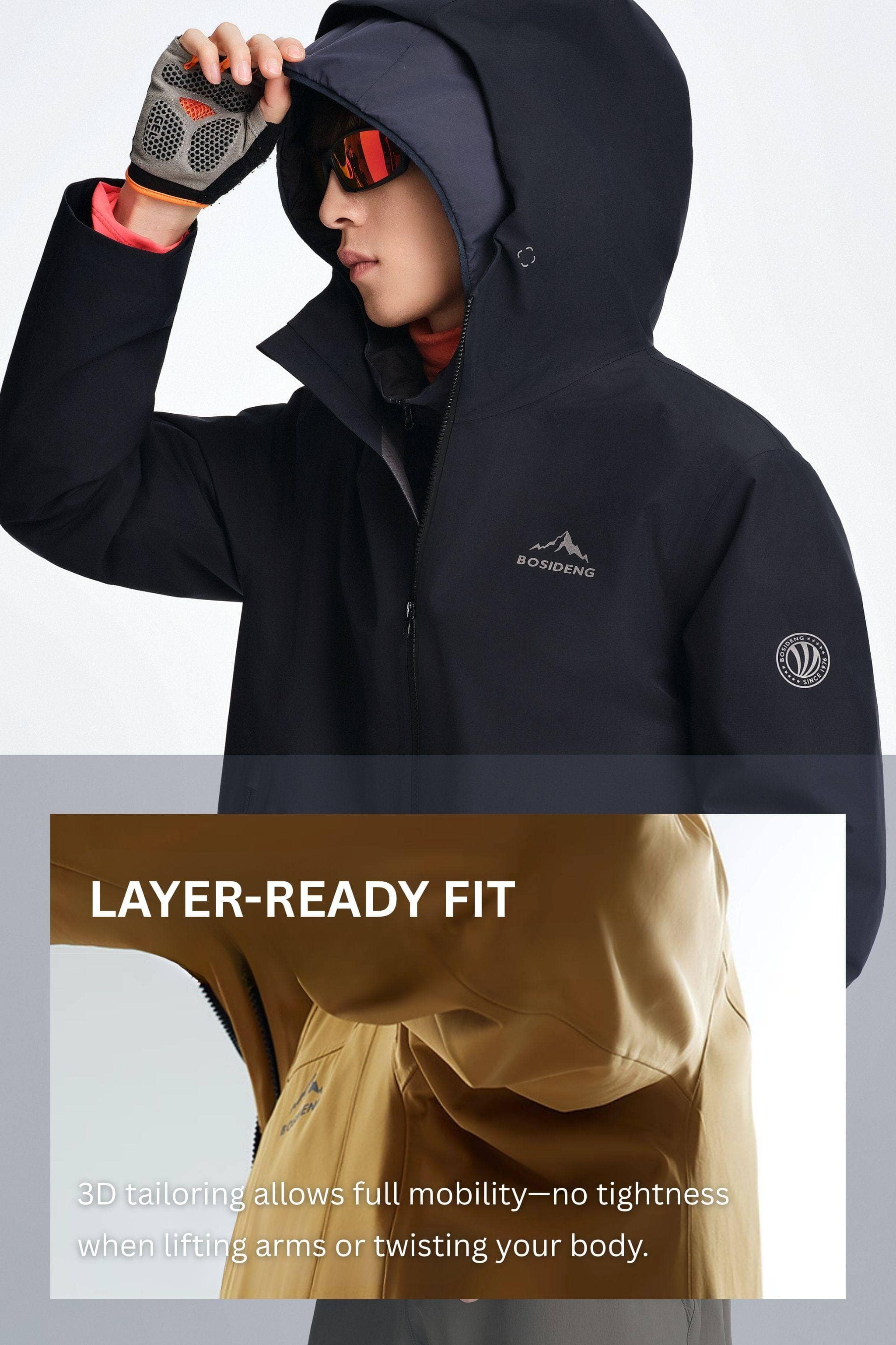 BOSIDENG 2025 Men's All Weather Soft Shell Jacket 1323 Jacket