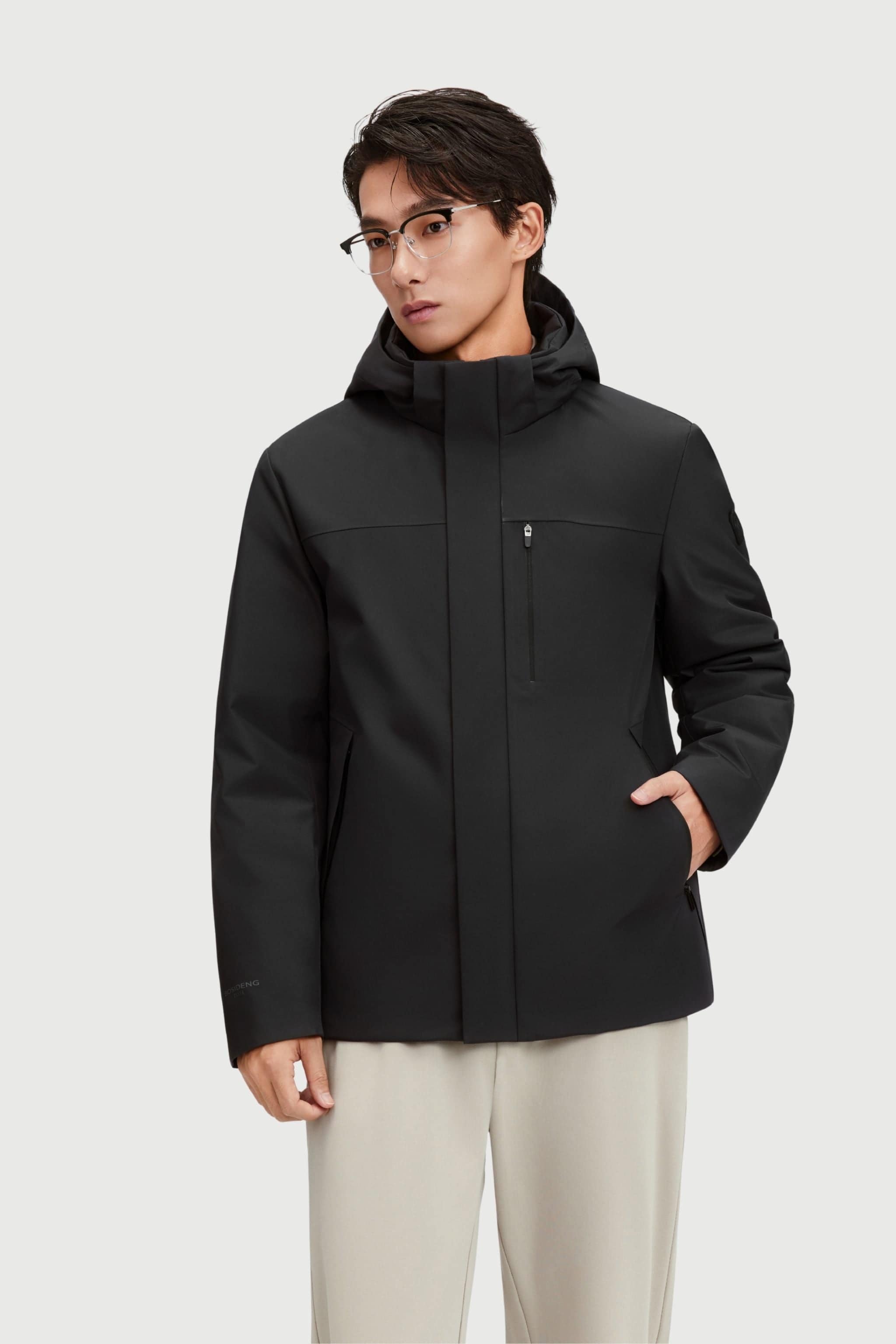 BOSIDENG 2025 Men's Business Classic Goose Down Jacket With Hood 121 Jacket