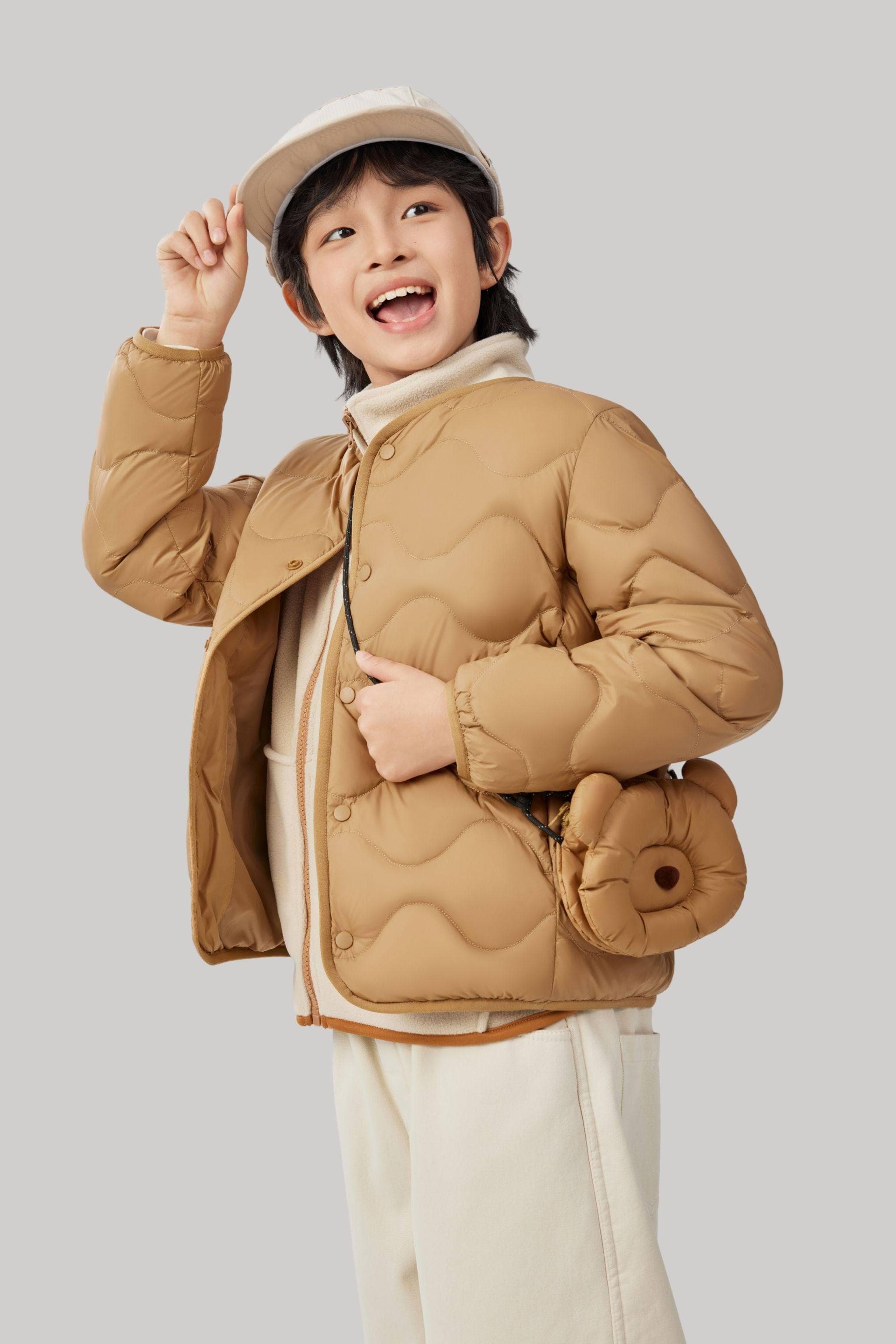 BOSIDENG 2025 Kid's Versatile Layering Down Jacket 5030 Jacket Toffee / 2-3YR