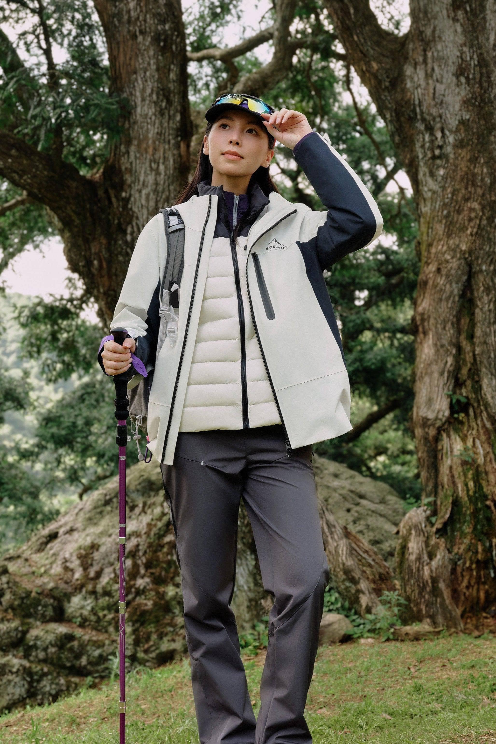 BOSIDENG 2025 All Weather Goose Down Jacket 1320 Jackets White/Navy / XXXS