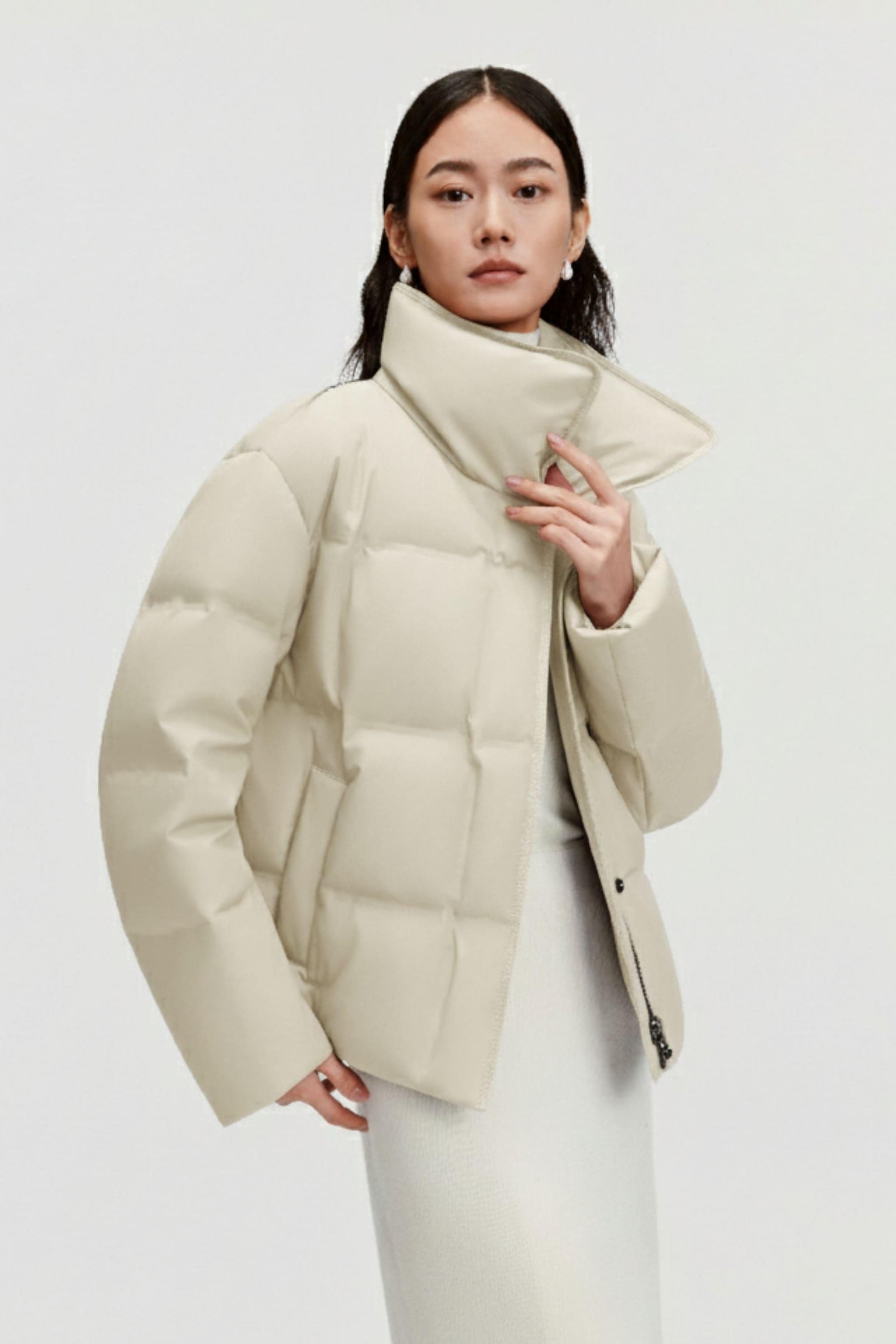 BOSIDENG 2025 Women's Business Classic Goose Down Jacket With Lapel 112 Jacket