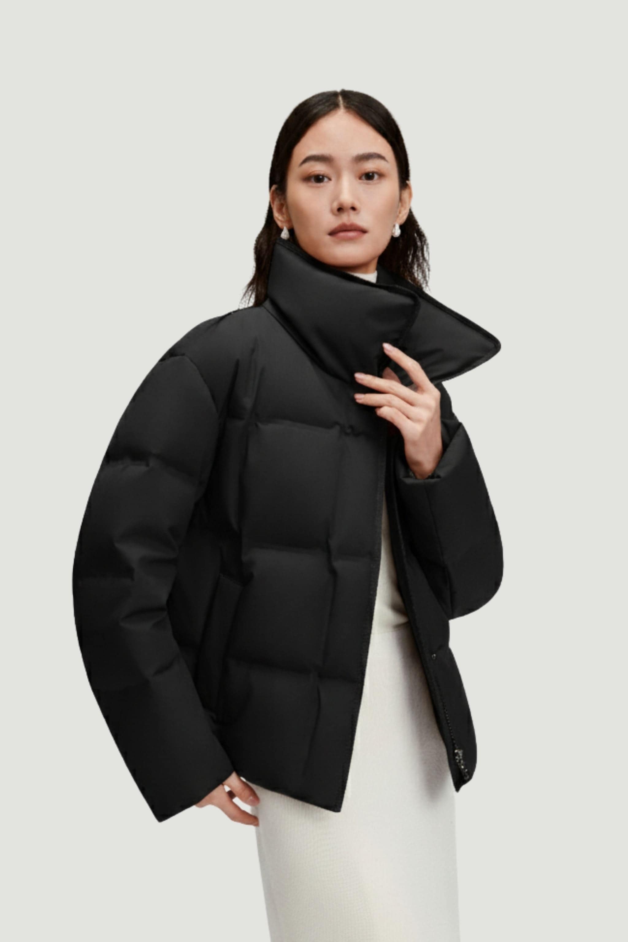 BOSIDENG 2025 Women's Business Classic Goose Down Jacket With Lapel 112 Jacket