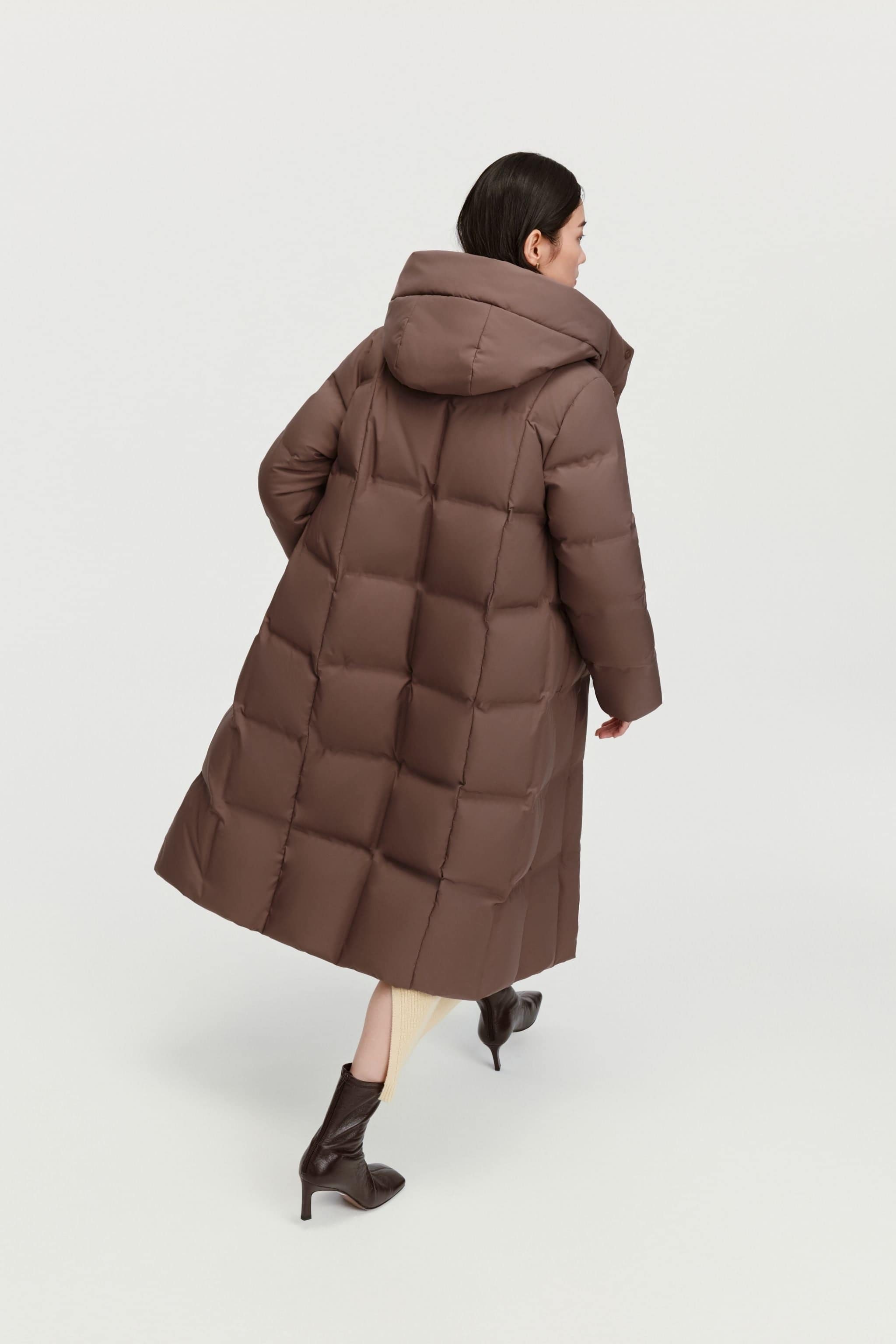 BOSIDENG 2025 Women's Business Classic Long Quilted Goose Down Jacket 174 Jacket