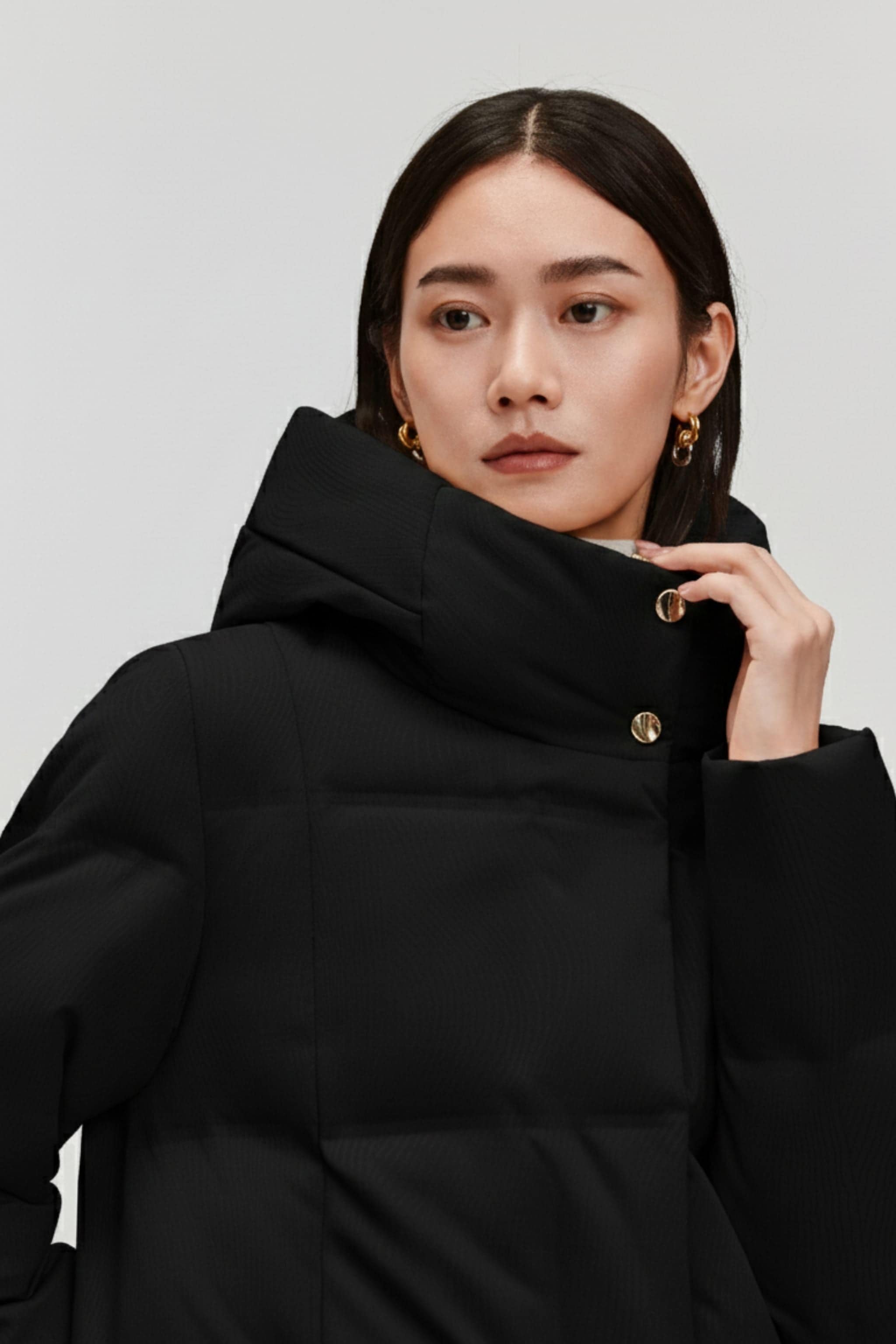 BOSIDENG 2025 Women's Business Classic Long Quilted Goose Down Jacket 174 Jacket