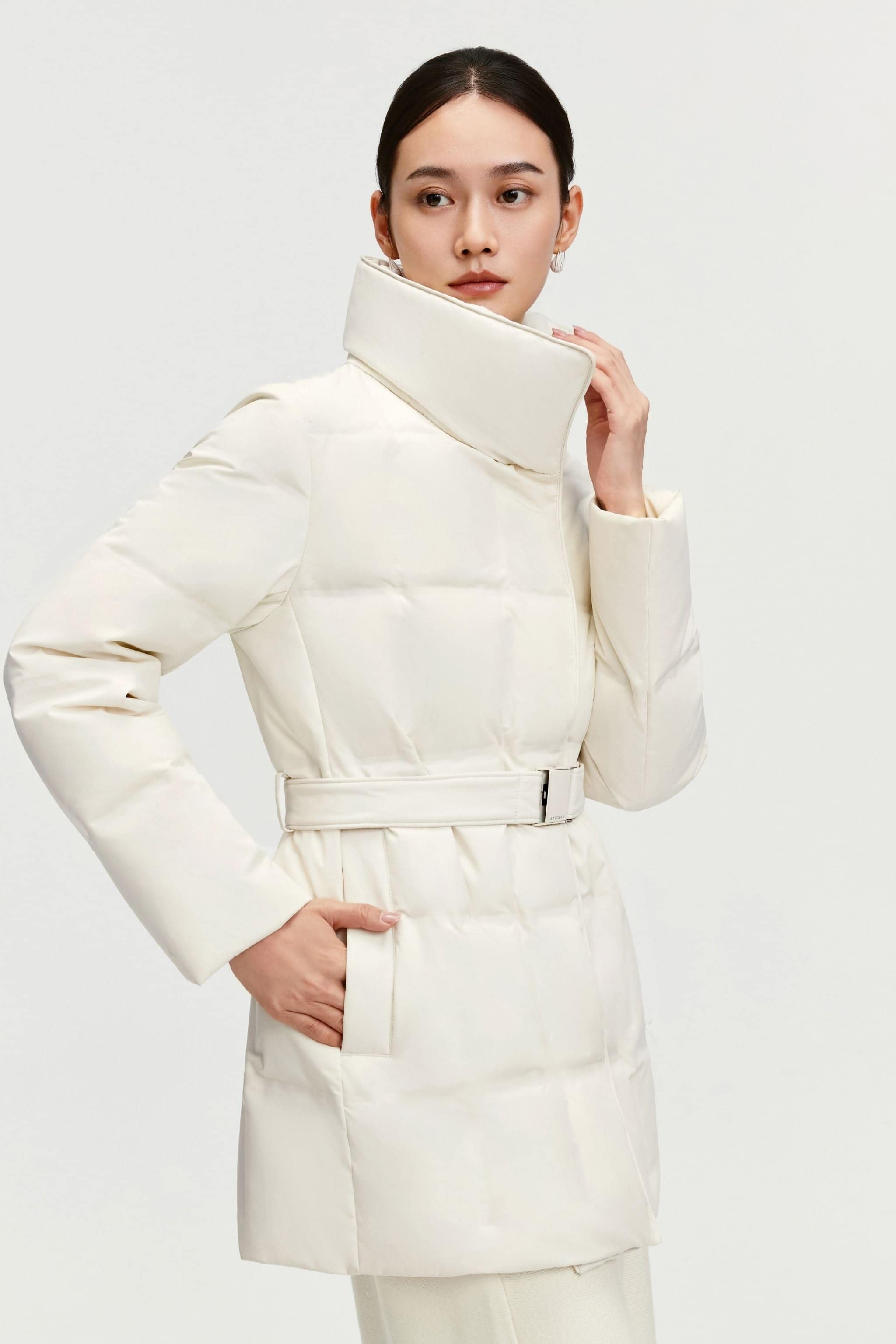 BOSIDENG 2025 Women's Goose Down Jacket With Belt 148 Jacket