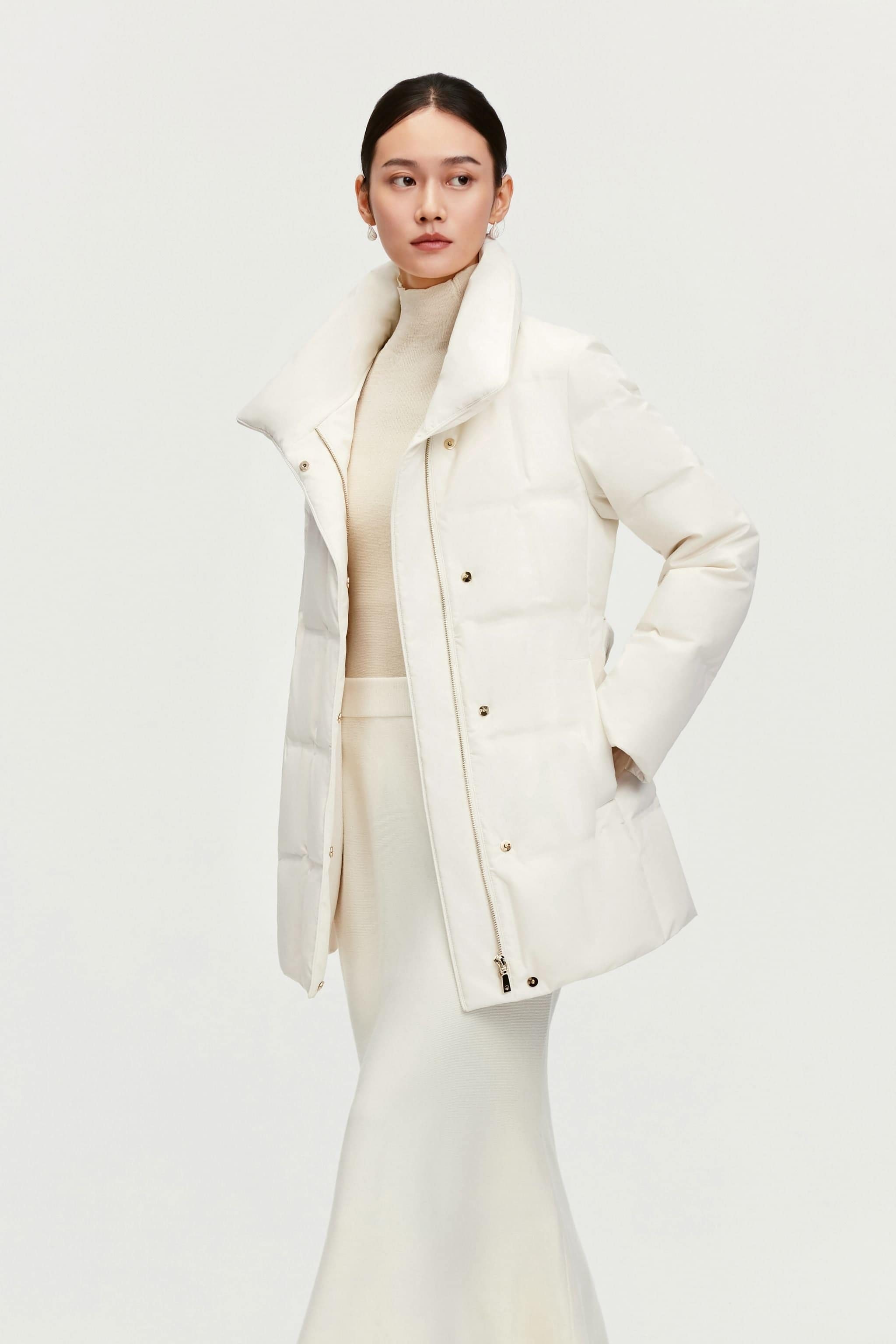 BOSIDENG 2025 Women's Goose Down Jacket With Belt 148 Jacket