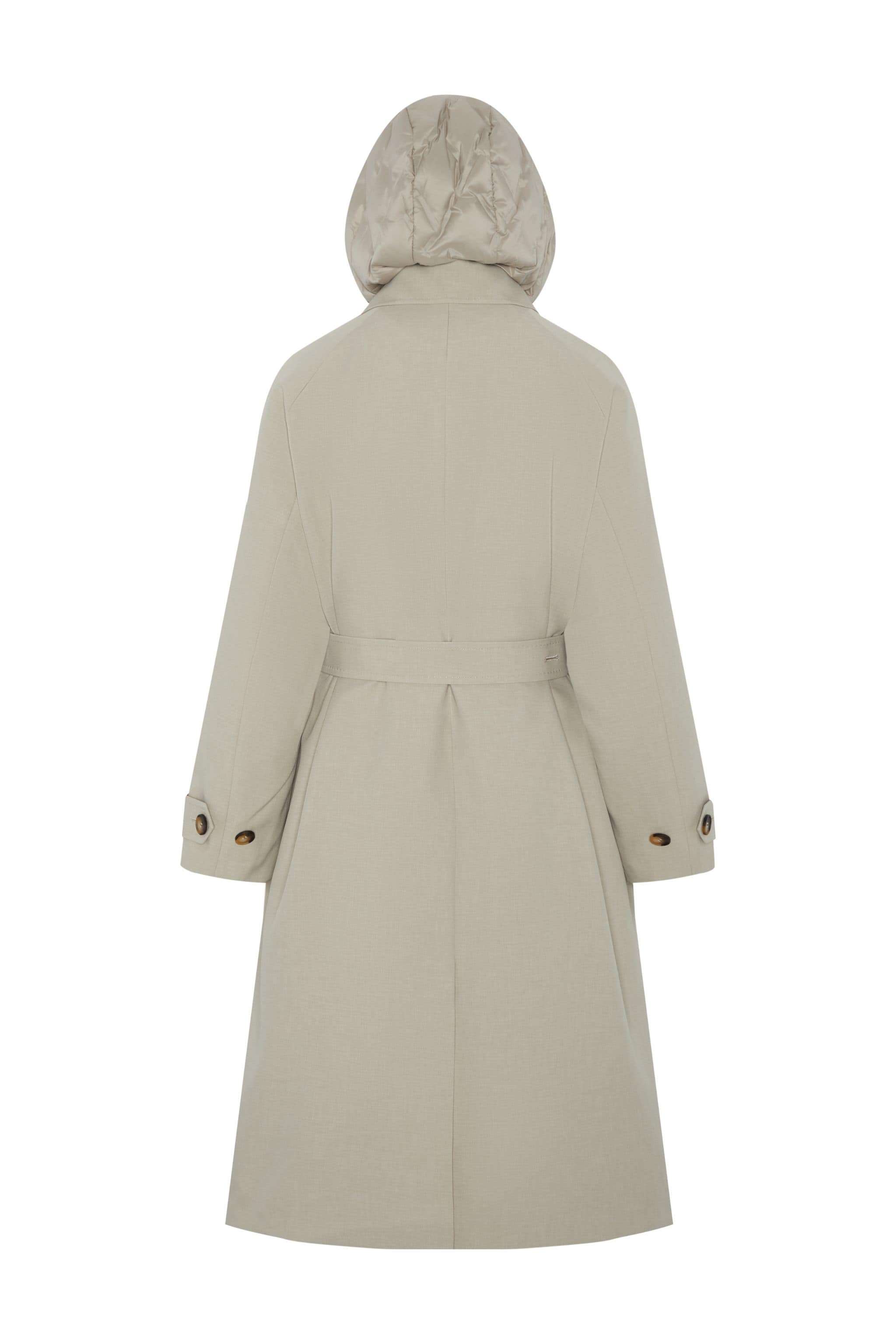 Women's Long 3 in 1 Goose Down Trench 926 — piece holds its shape beautifully while remaining effortlessly comfortable — view 2