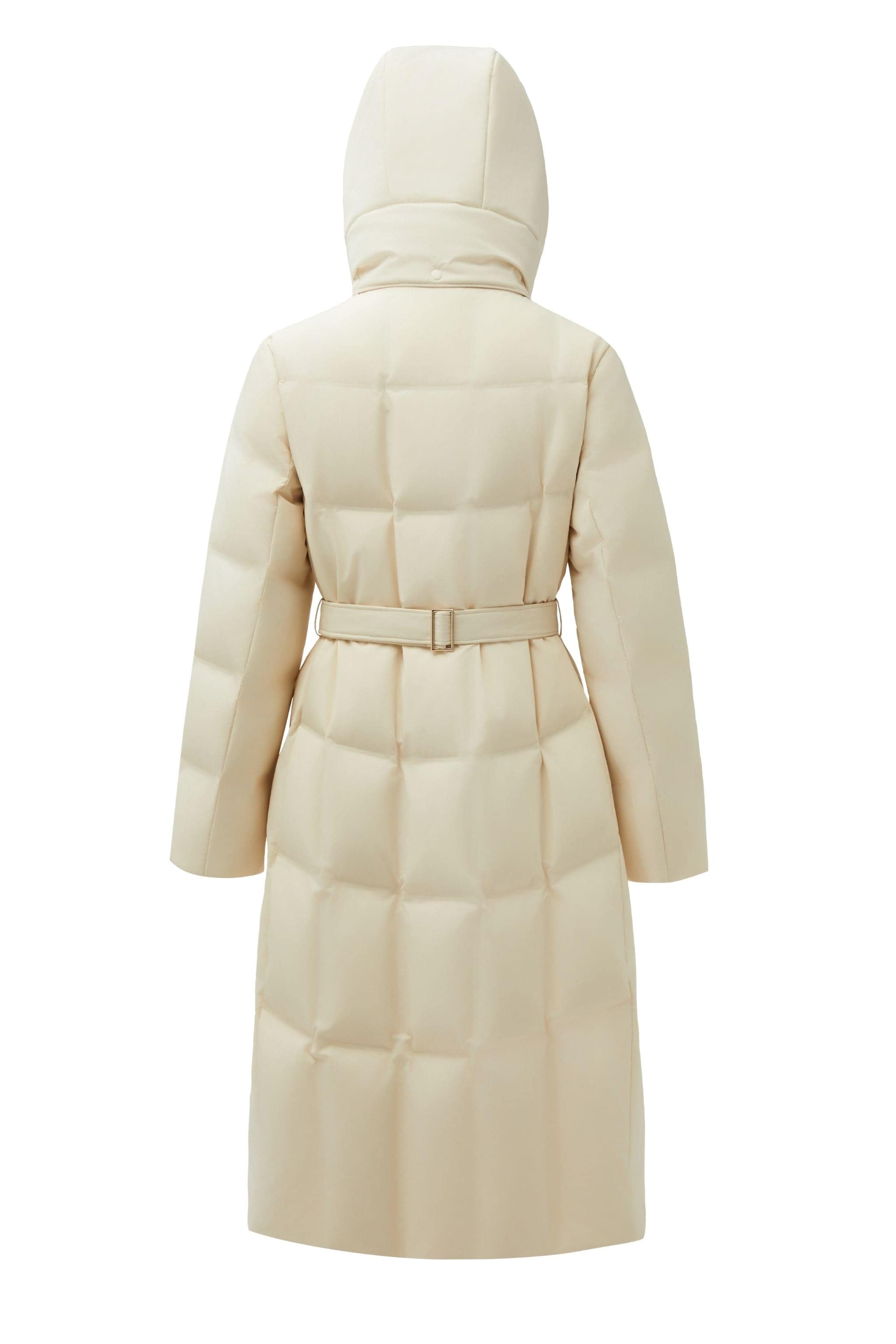 BOSIDENG 2025 Women's Long Hooded Goose Down Jacket With Belt 146 Jacket