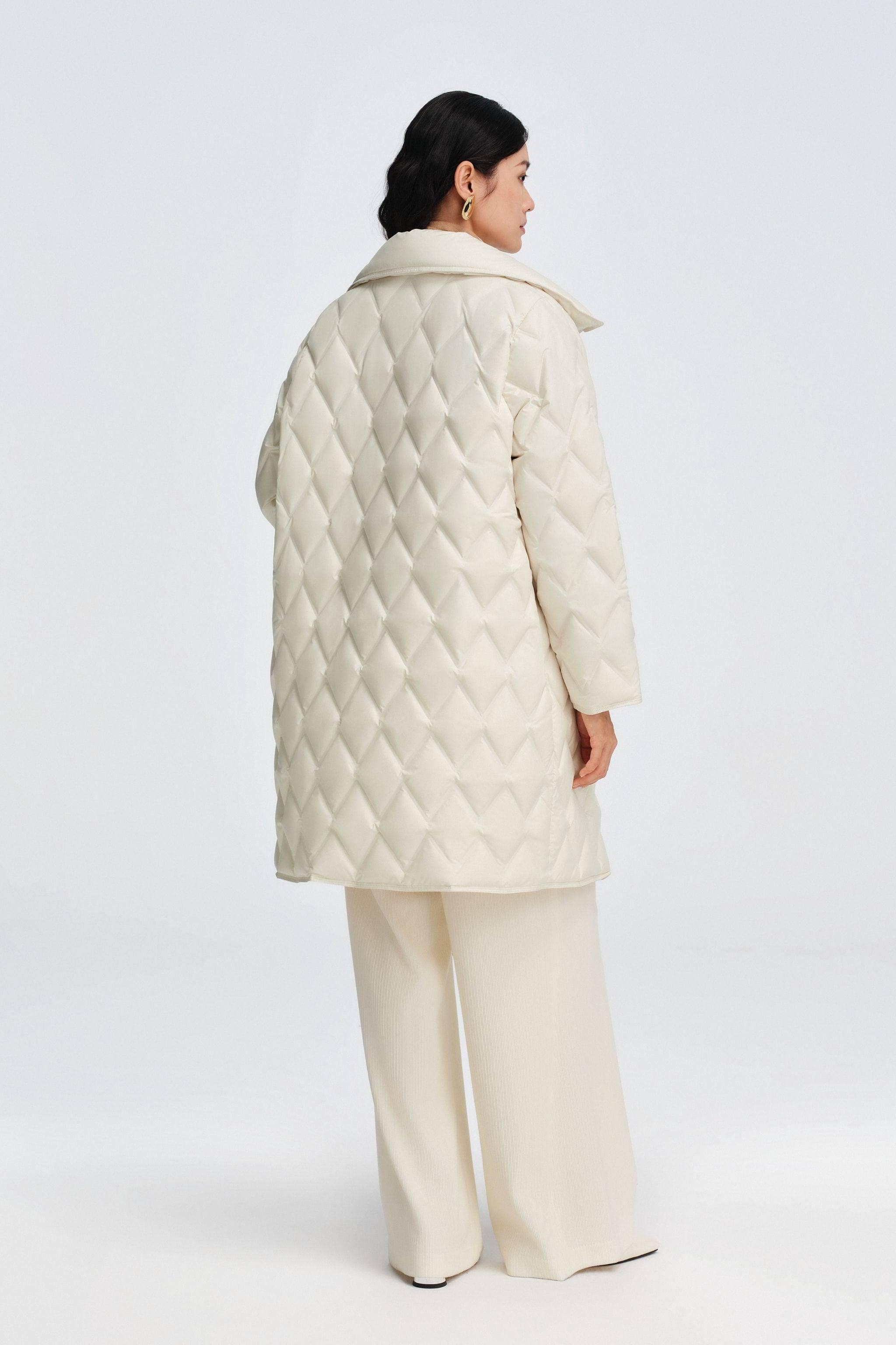 BOSIDENG 2025 Women's Mid Length Goose Down Business Jacket