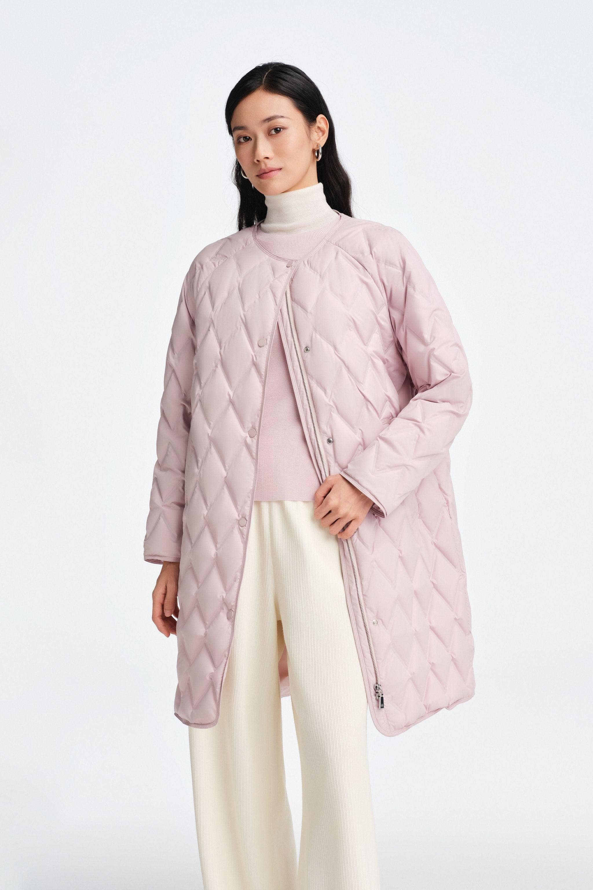 BOSIDENG 2025 Women's Mid Length Goose Down Business Jacket