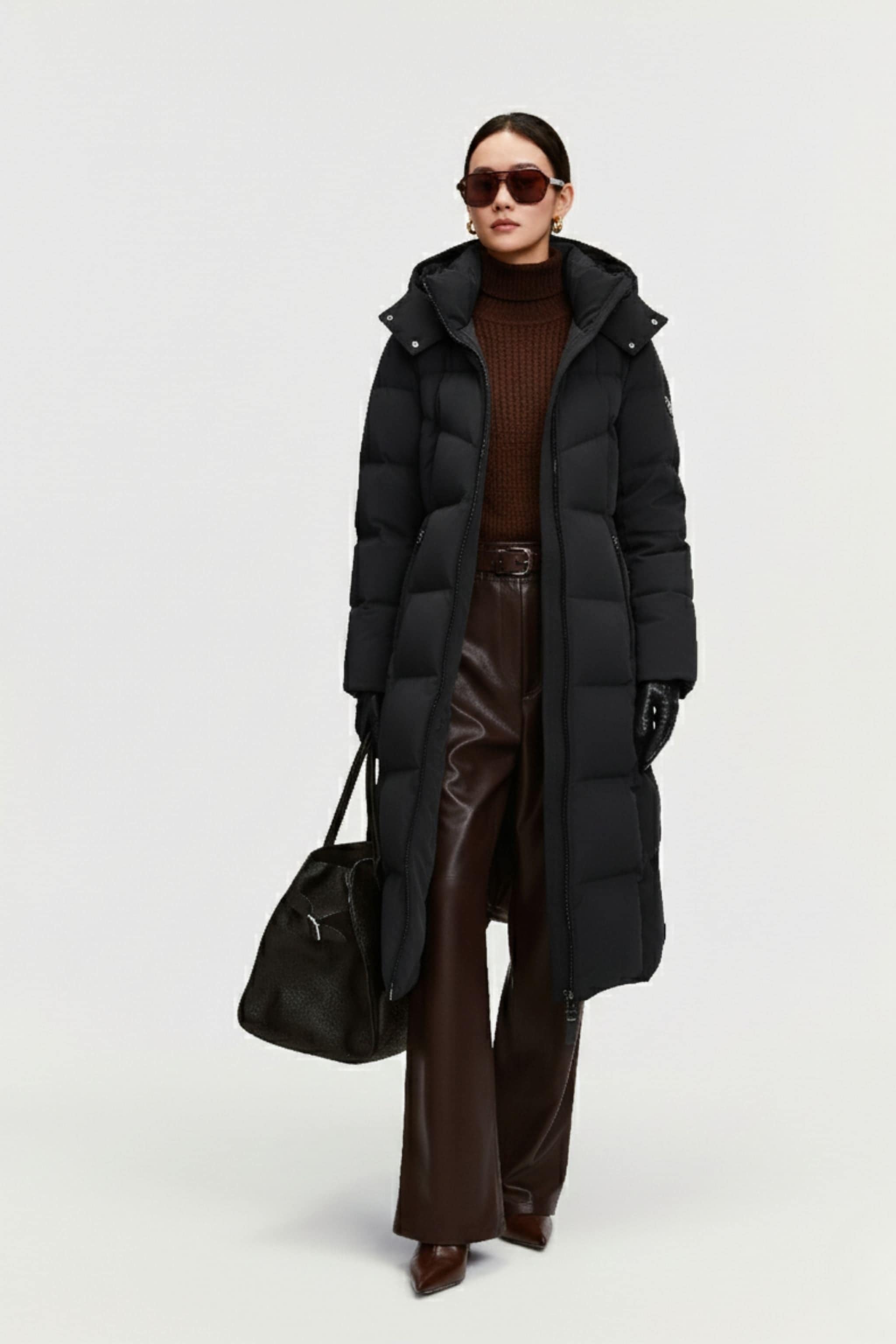 BOSIDENG 2025 Women's Premium Extreme Long Goose Down Jacket With Hood 778 Jacket