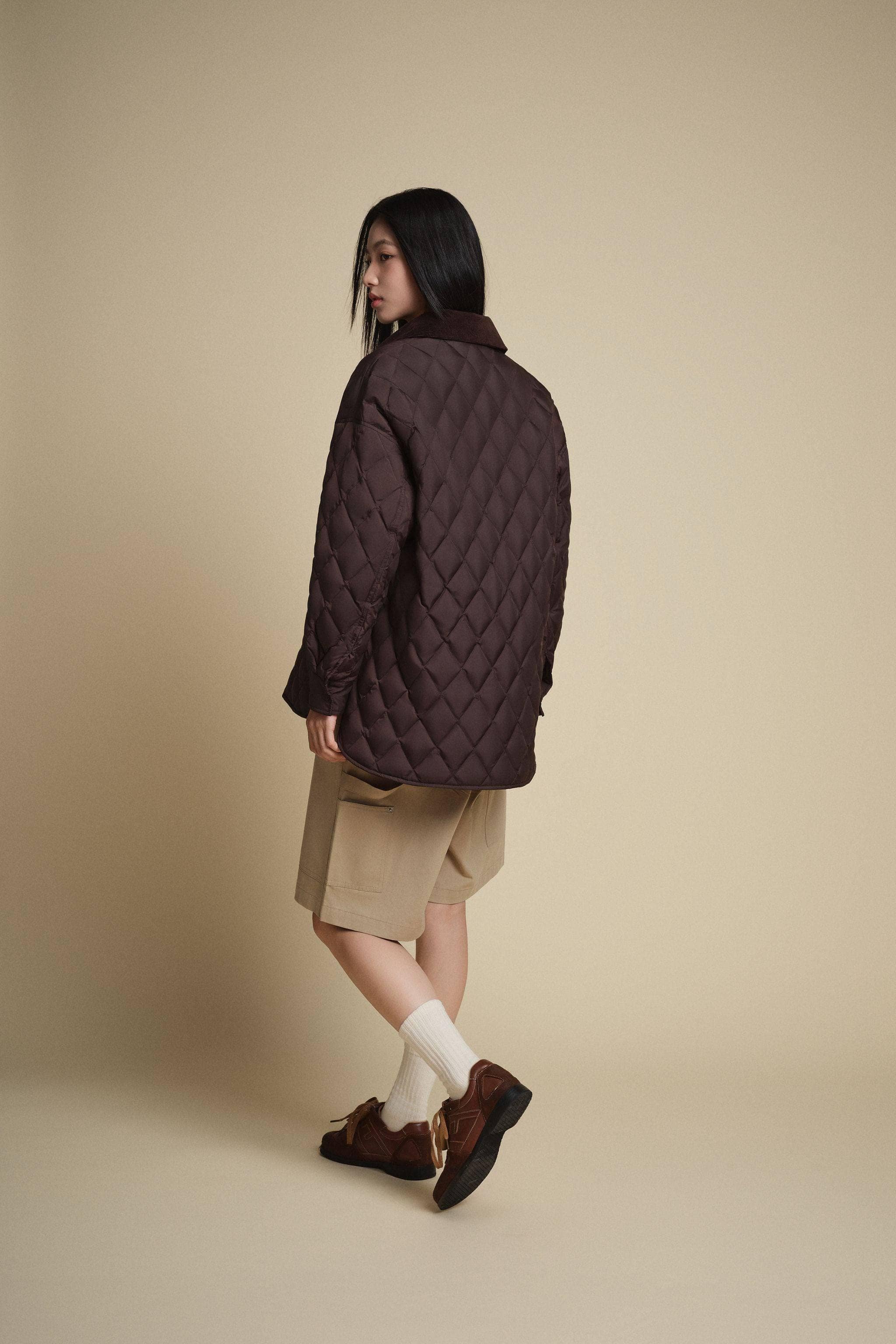 BOSIDENG 2025 Women's Quilted Barn Down Jacket Jacket