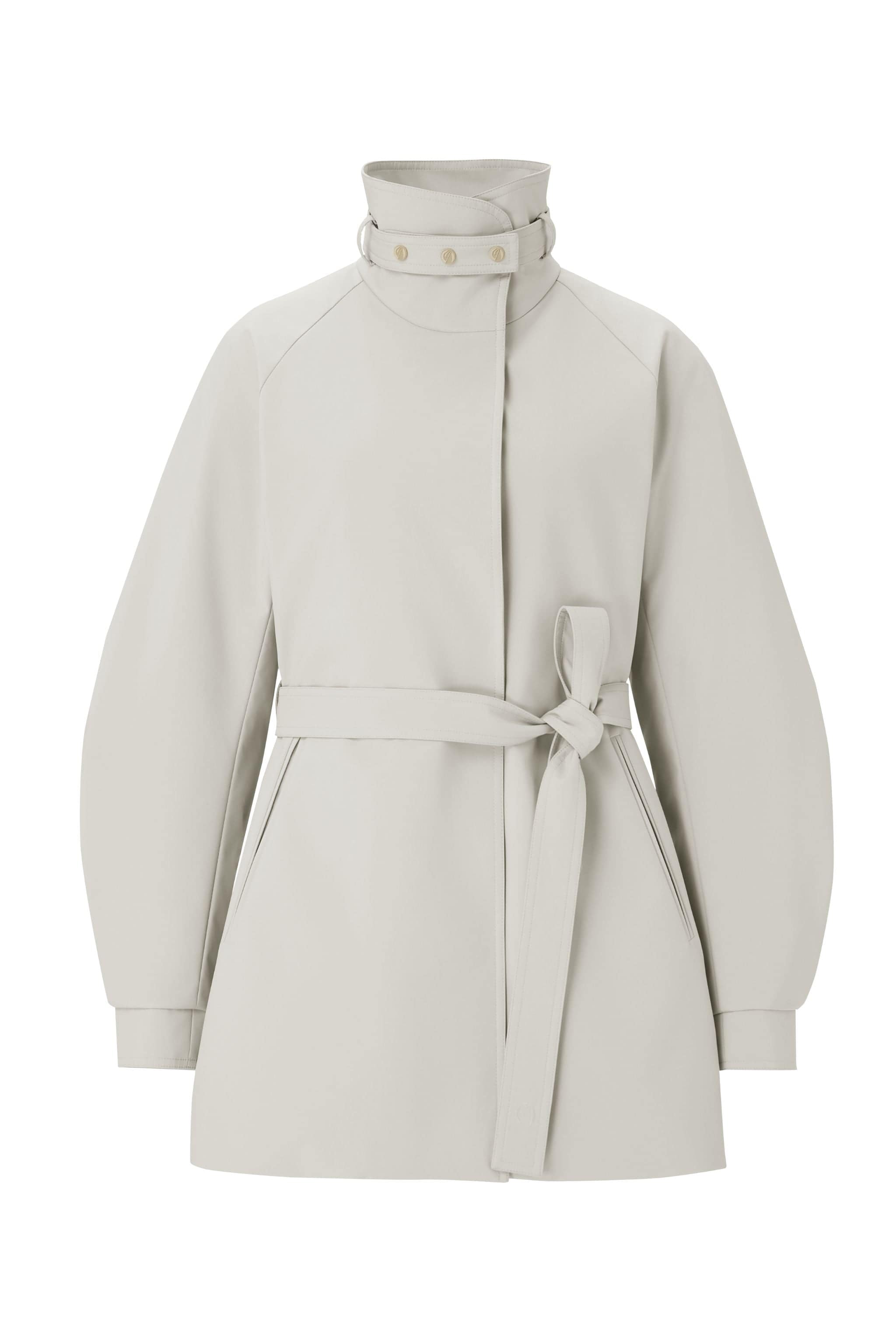 Women's Short Belted Goose Down Trench | BOSIDENG