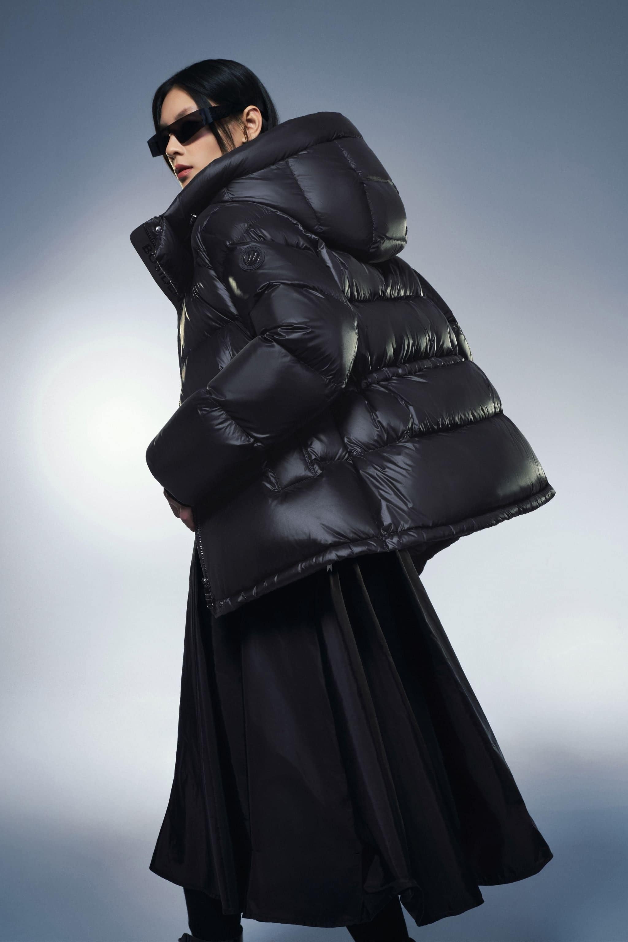 BOSIDENG 2025 Womens Goose Down Puffer With Hood 116 Jacket