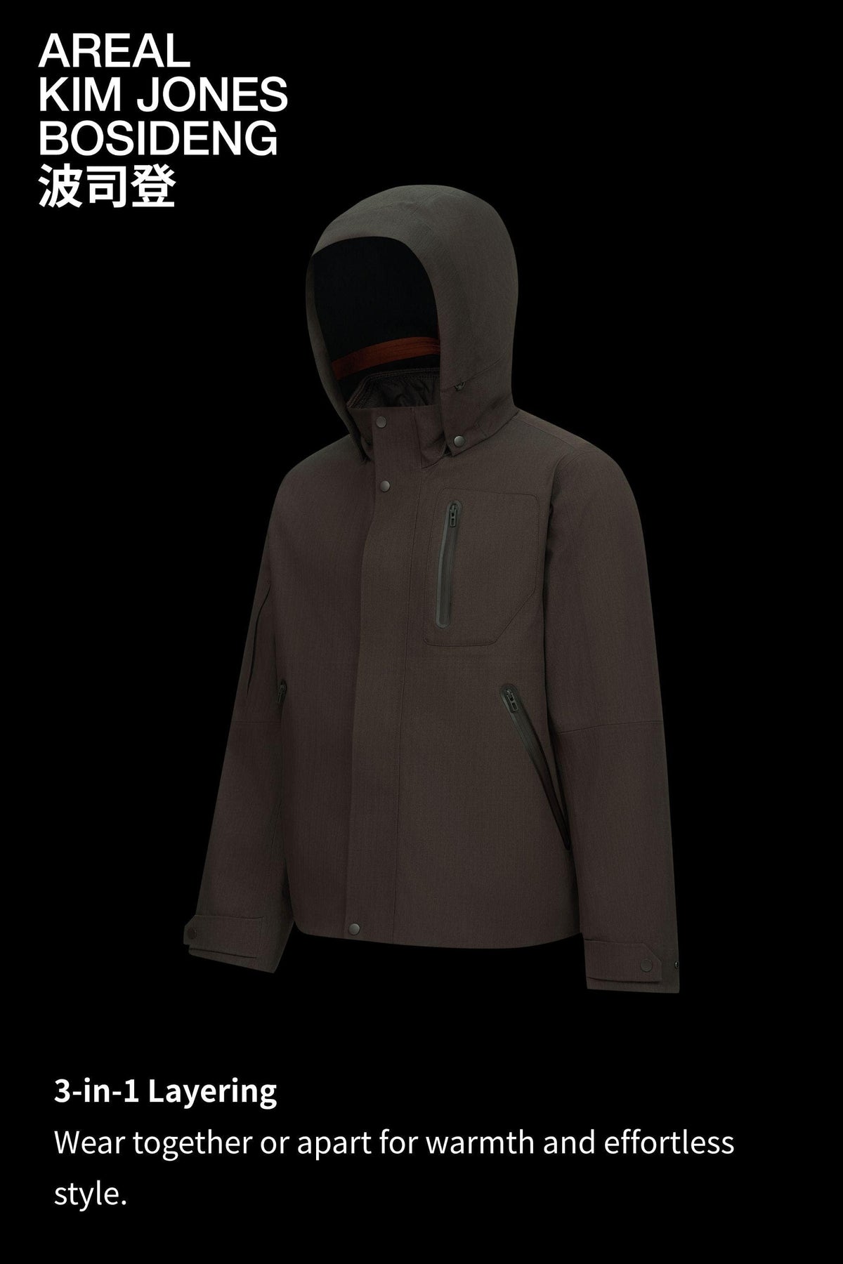 AREAL Men's Goose Down Jacket 925