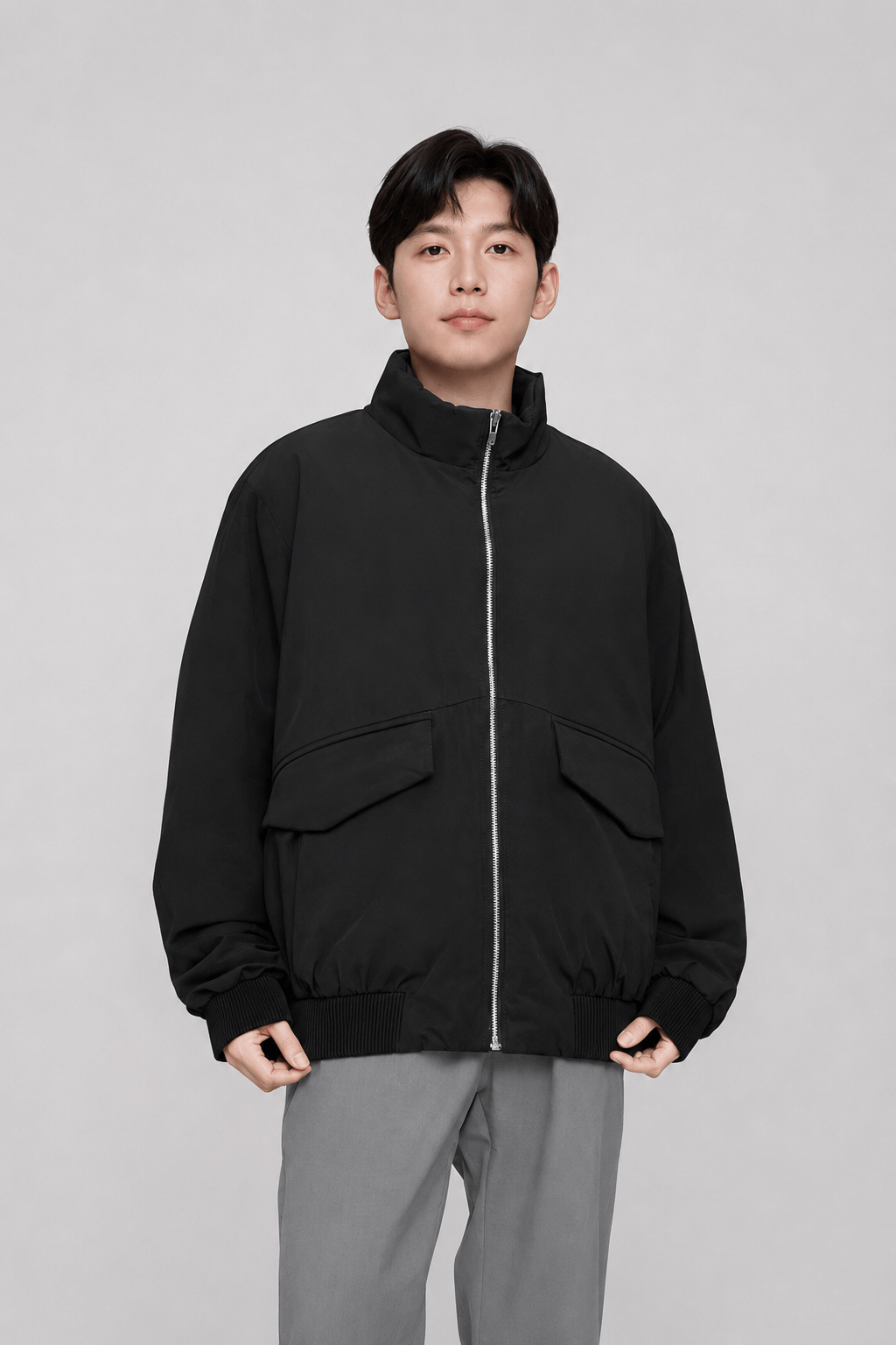 Men's bomber goose down jacket