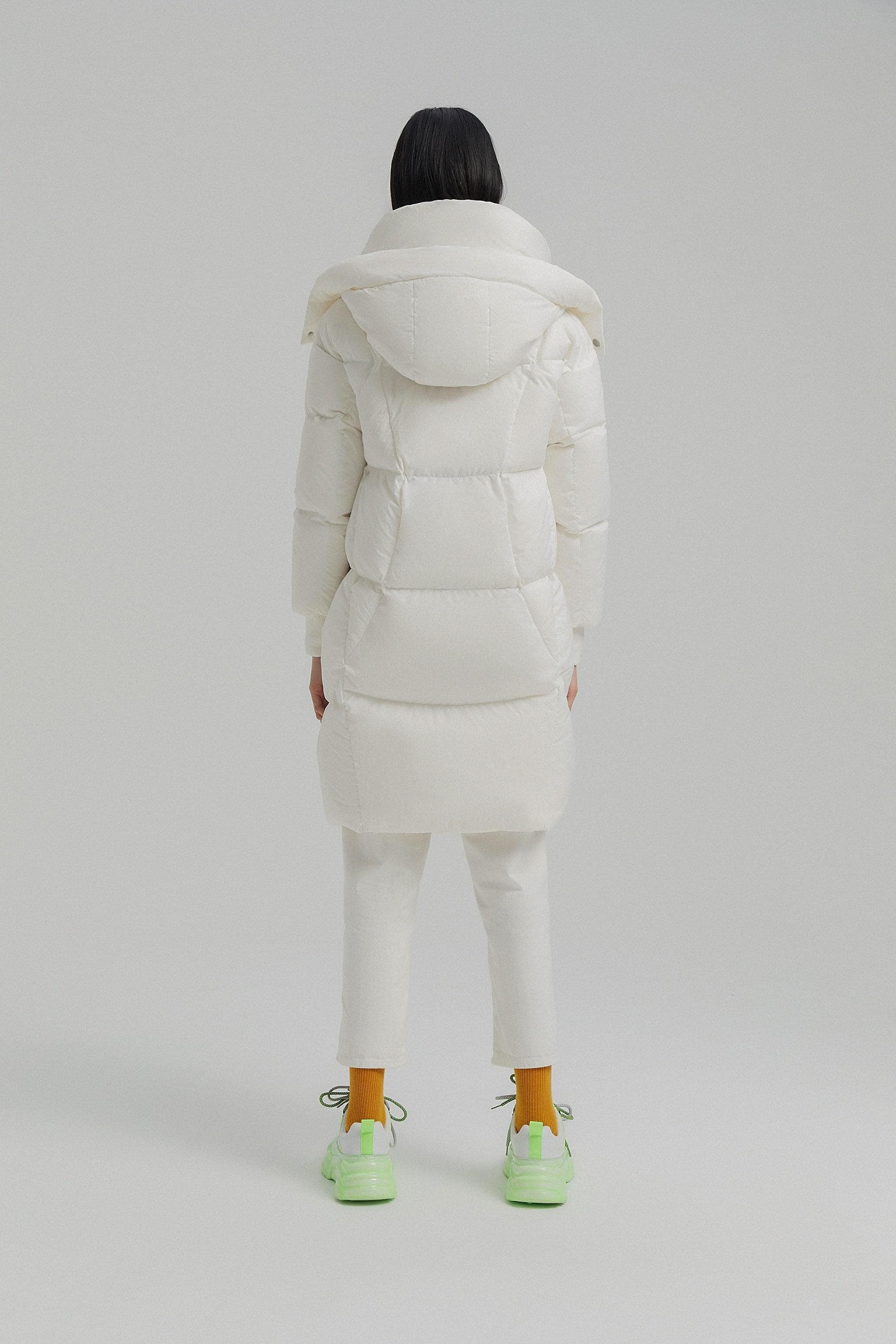 Detachable Hood Long Puffer Jacket — Introducing Bosideng Women's Mid-Length Down Jacket — view 5; windproof