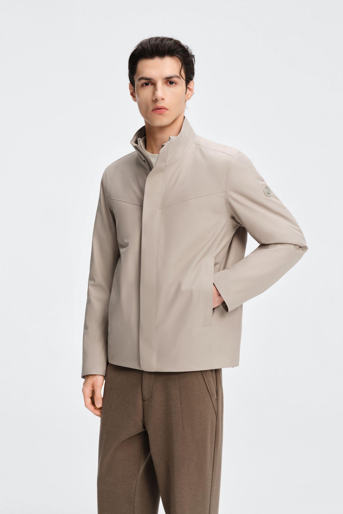 Mens Standing Collar Goose Down Jacket 151