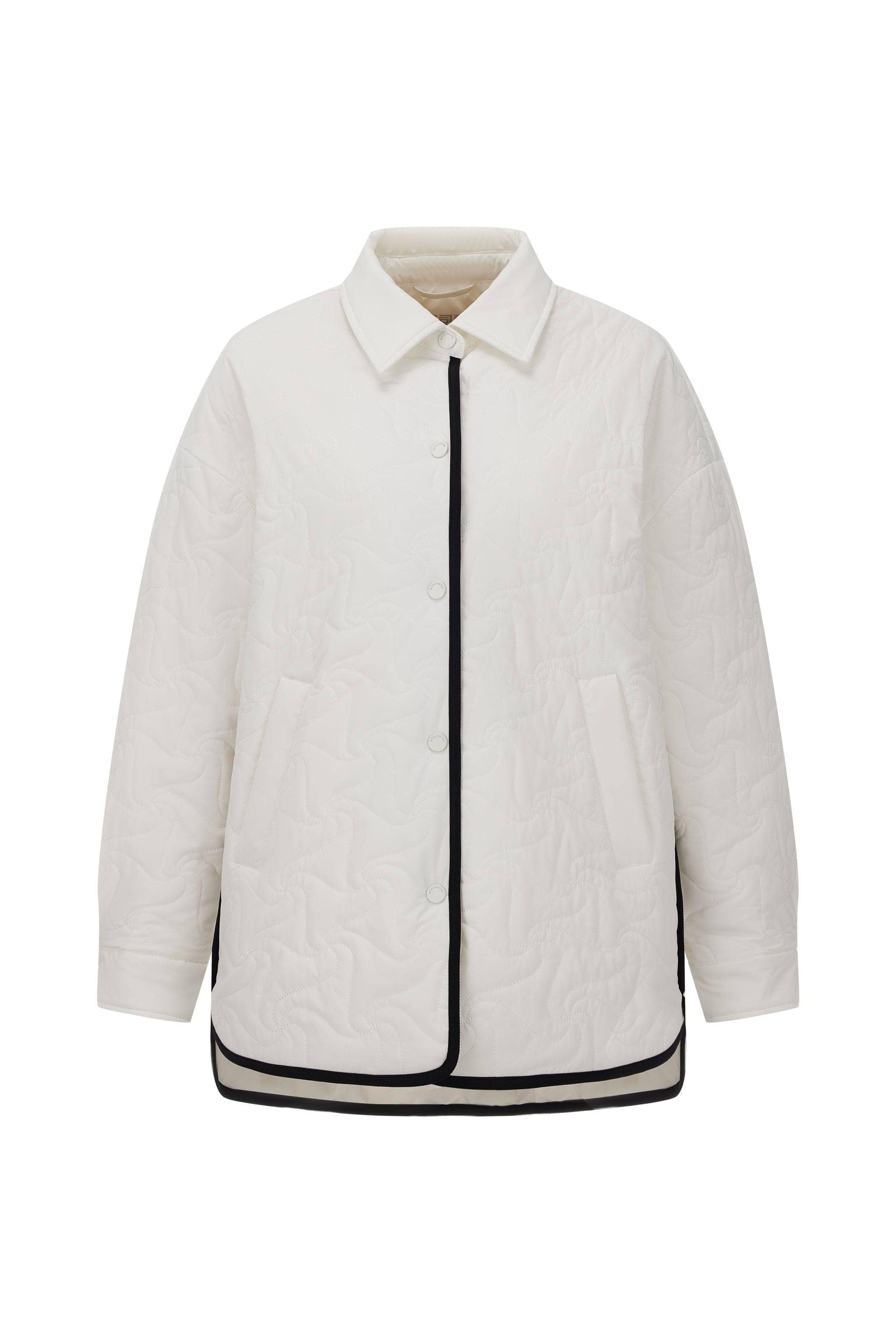 BOSIDENG LONDON SHOW FIMD Contrast Piping Goose Down Shacket Top