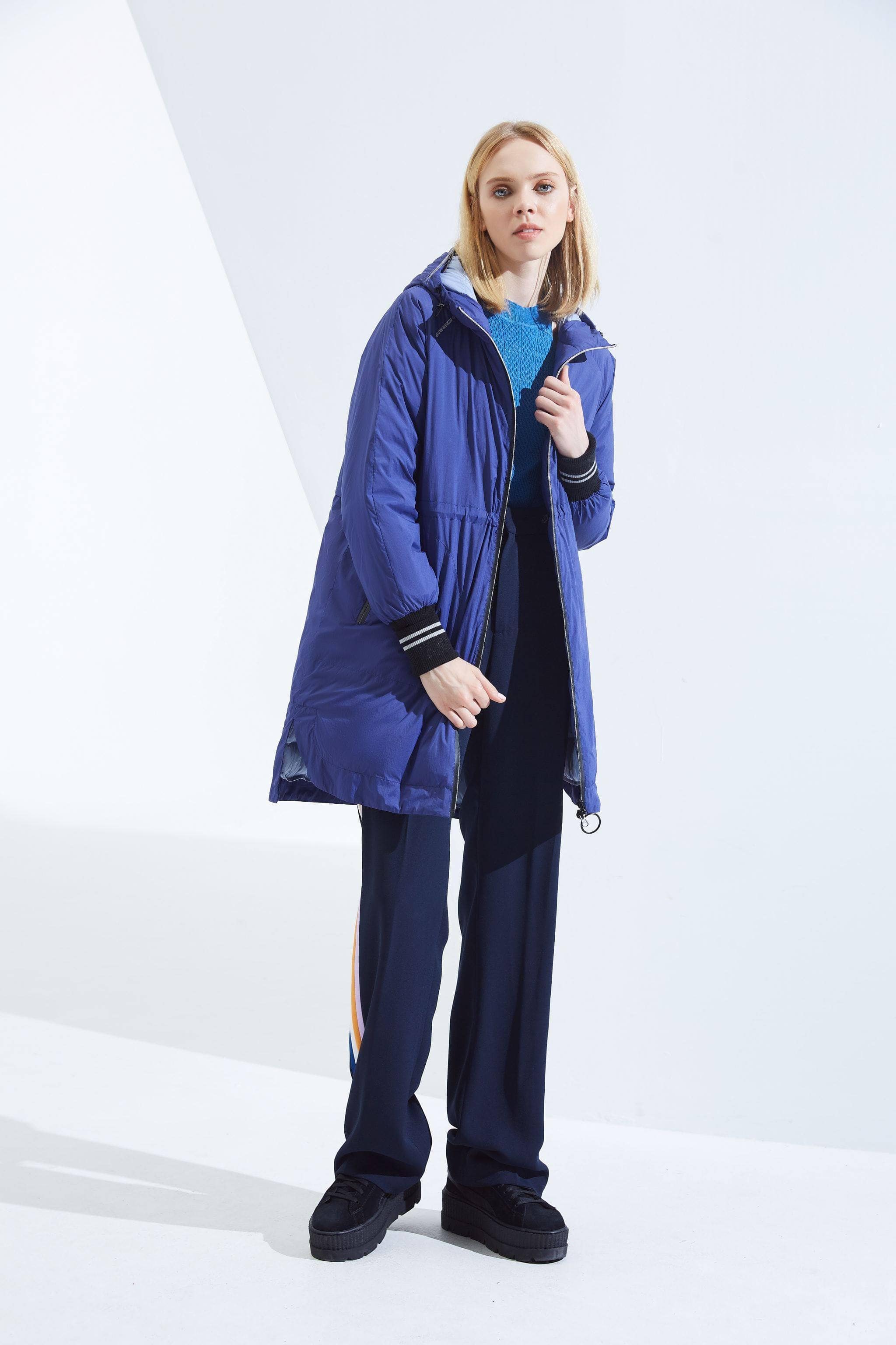 BOSIDENG Longline Hooded Down Jacket