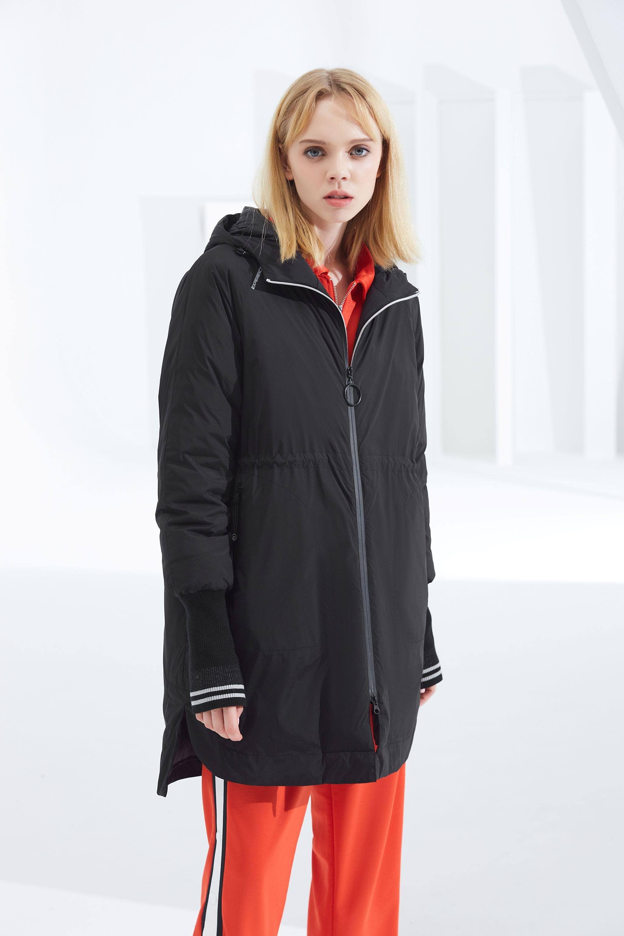 BOSIDENG Longline Hooded Down Jacket