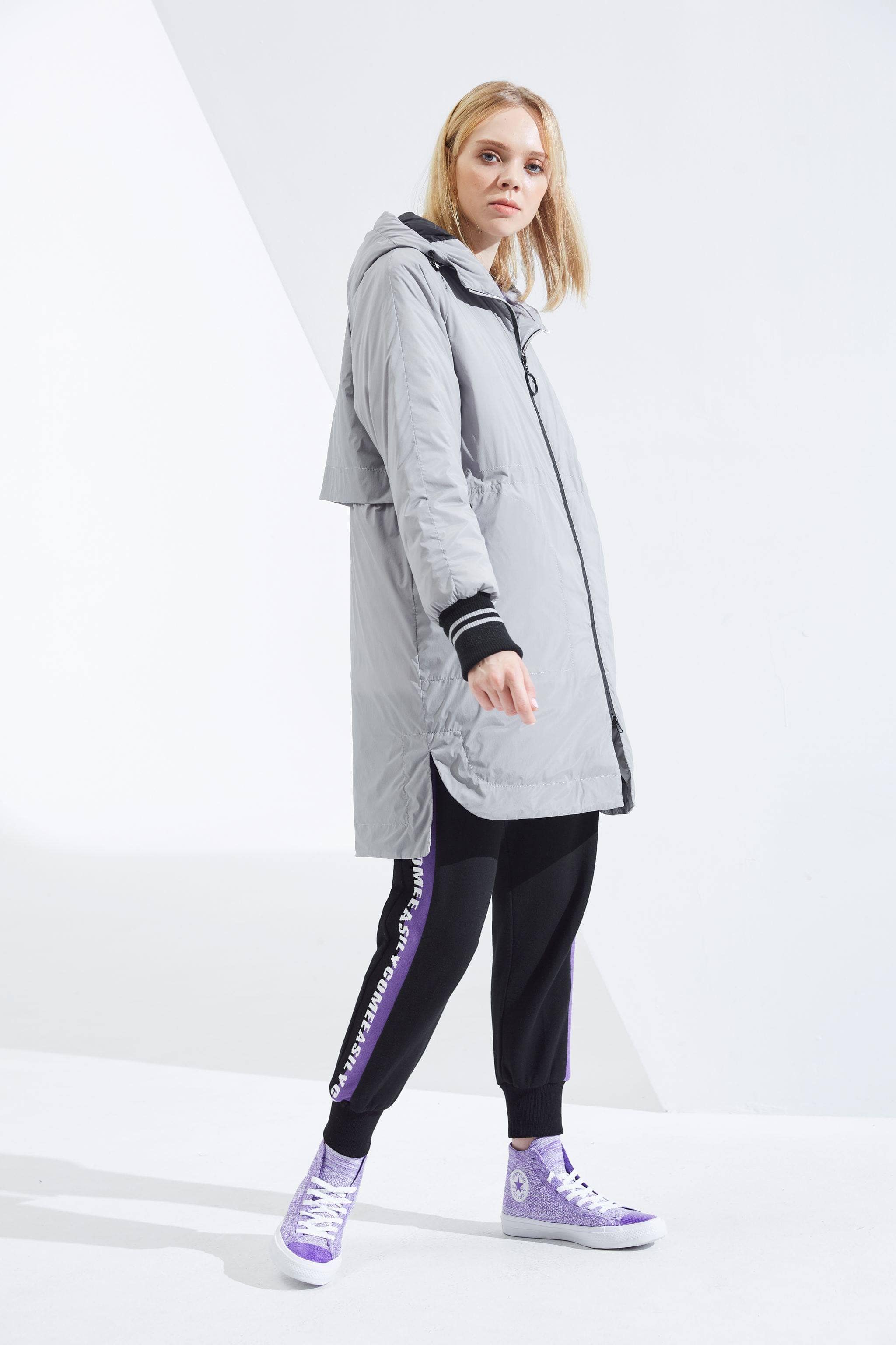 BOSIDENG Longline Hooded Down Jacket