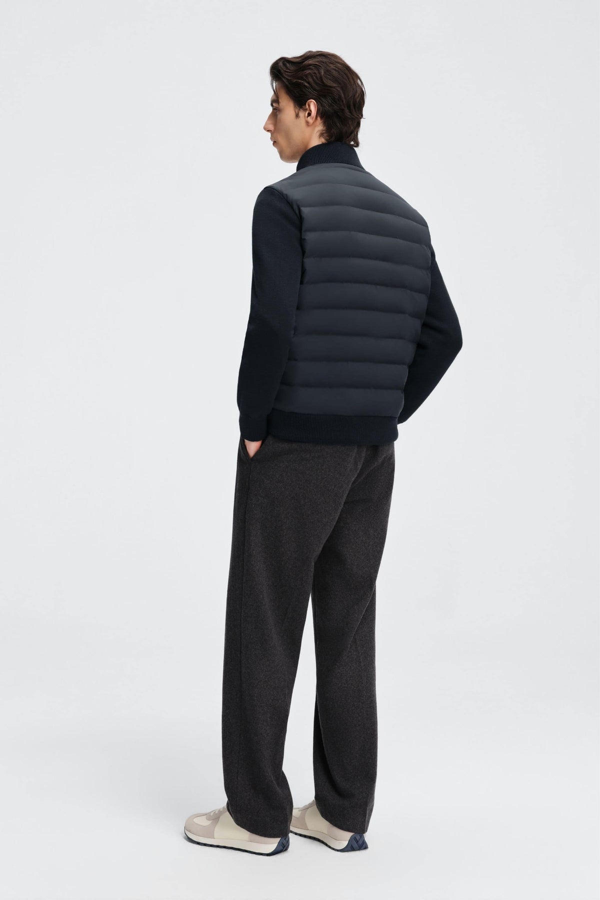 Mens Hybrid Wool Goose Down Jacket 733
