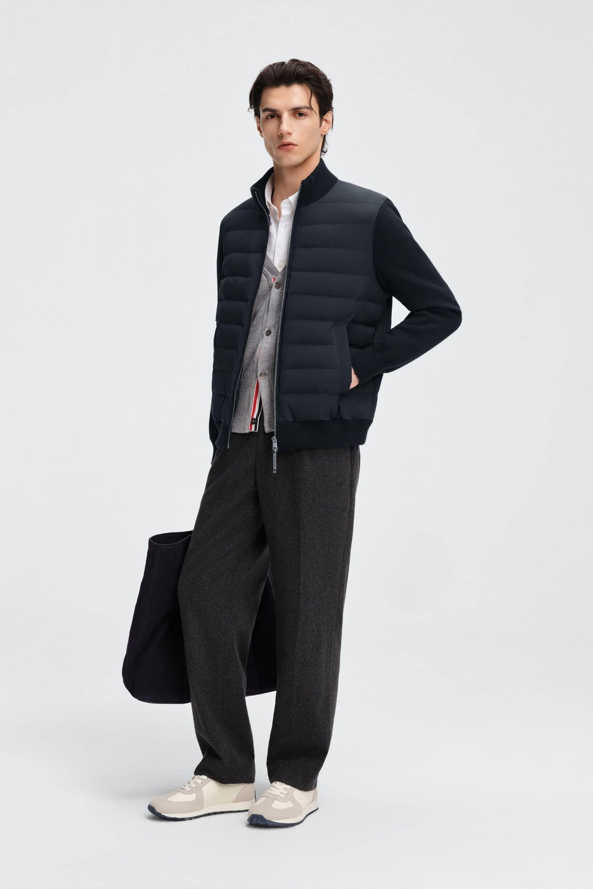 Mens Hybrid Wool Goose Down Jacket 733