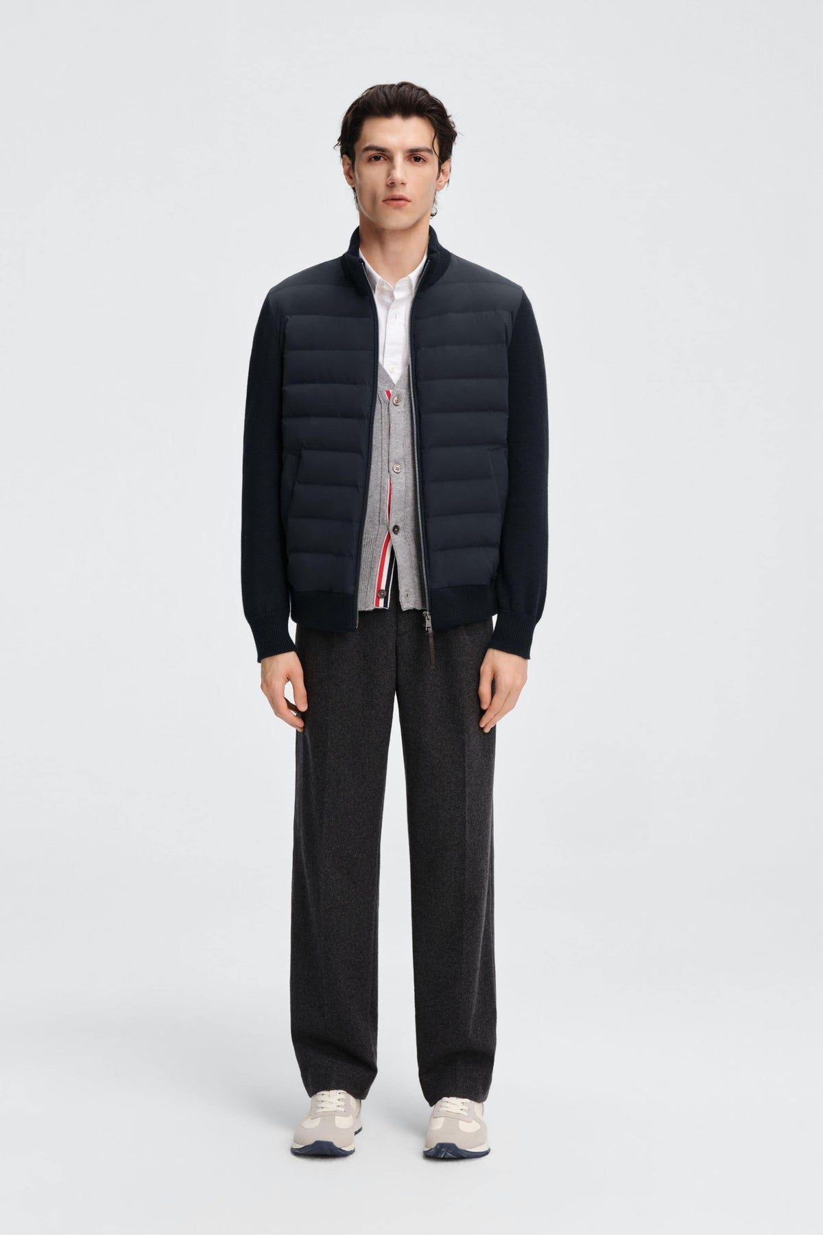 Mens Hybrid Wool Goose Down Jacket 733